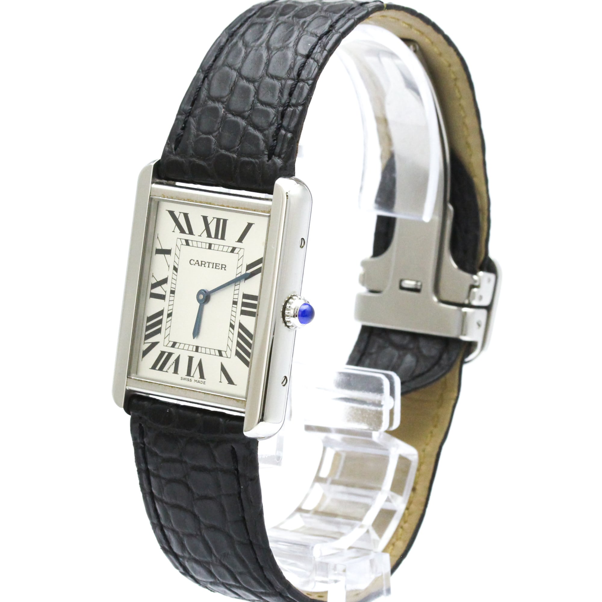 Cartier Tank Solo W5200003 Silver Dial 27mm Watch