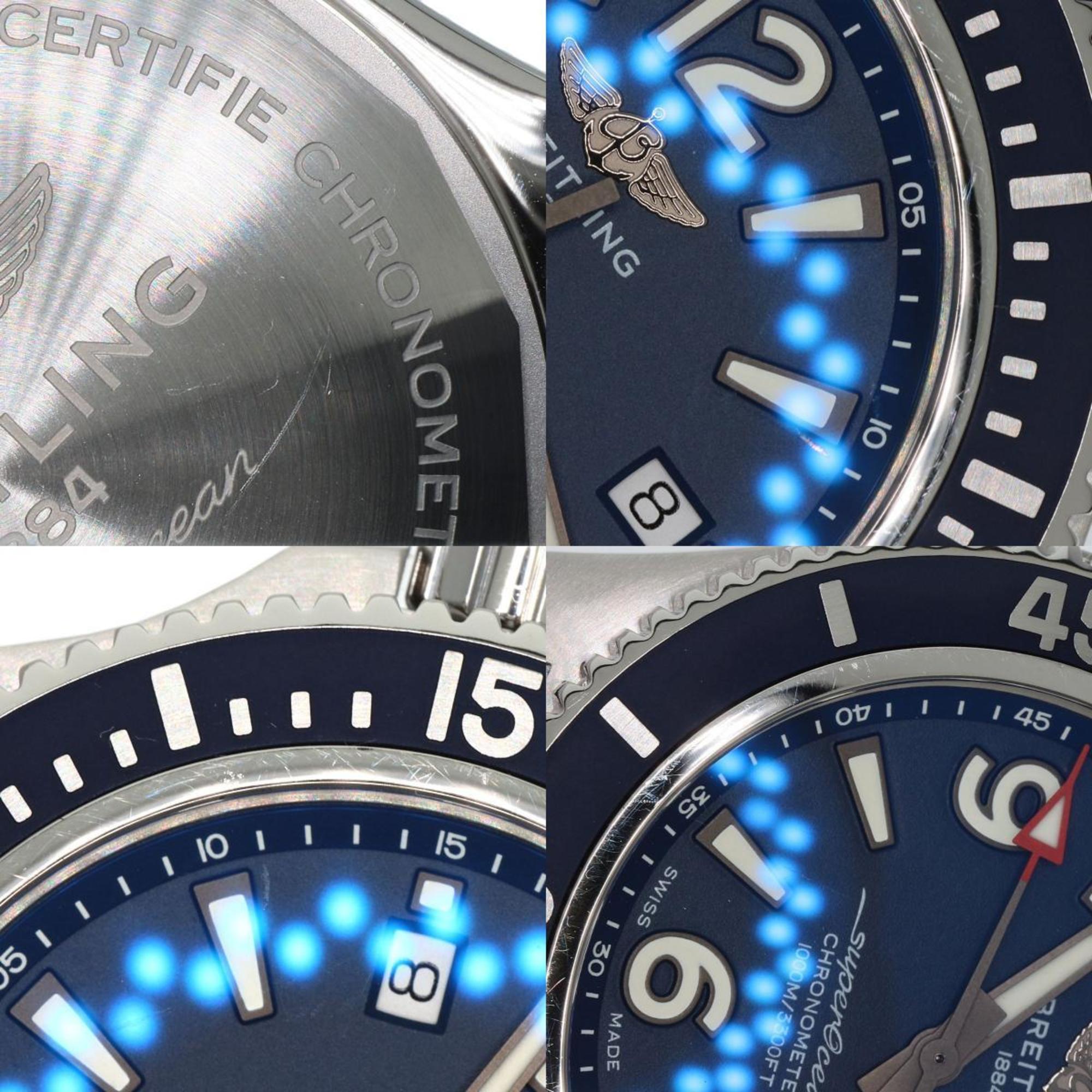 Breitling A17367 Superocean 44 horloge, roestvrij staal en rubber, herenmodel