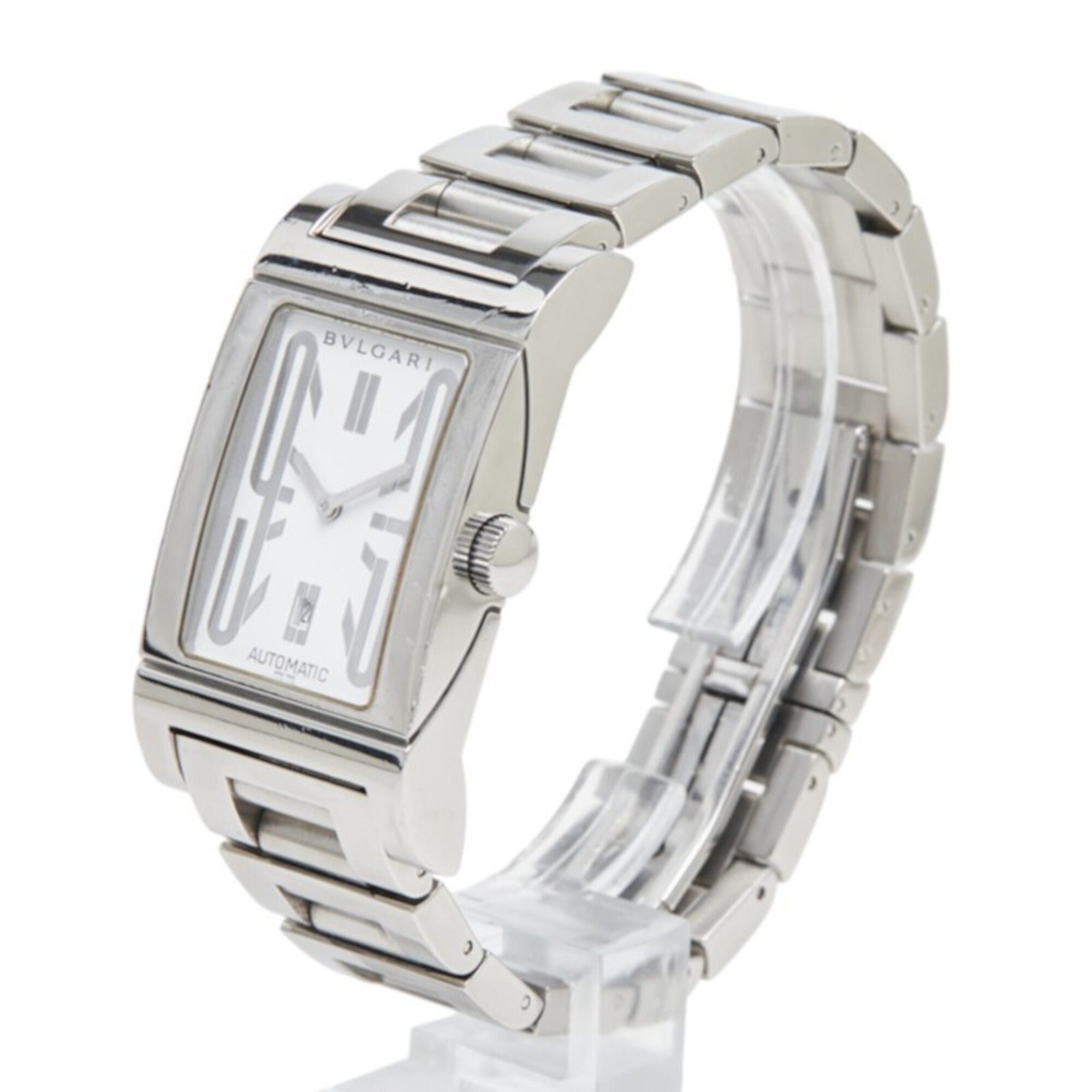 Montre Bvlgari Bulgari Rettangolo RT45S Blanc avec cadran de 26 mm