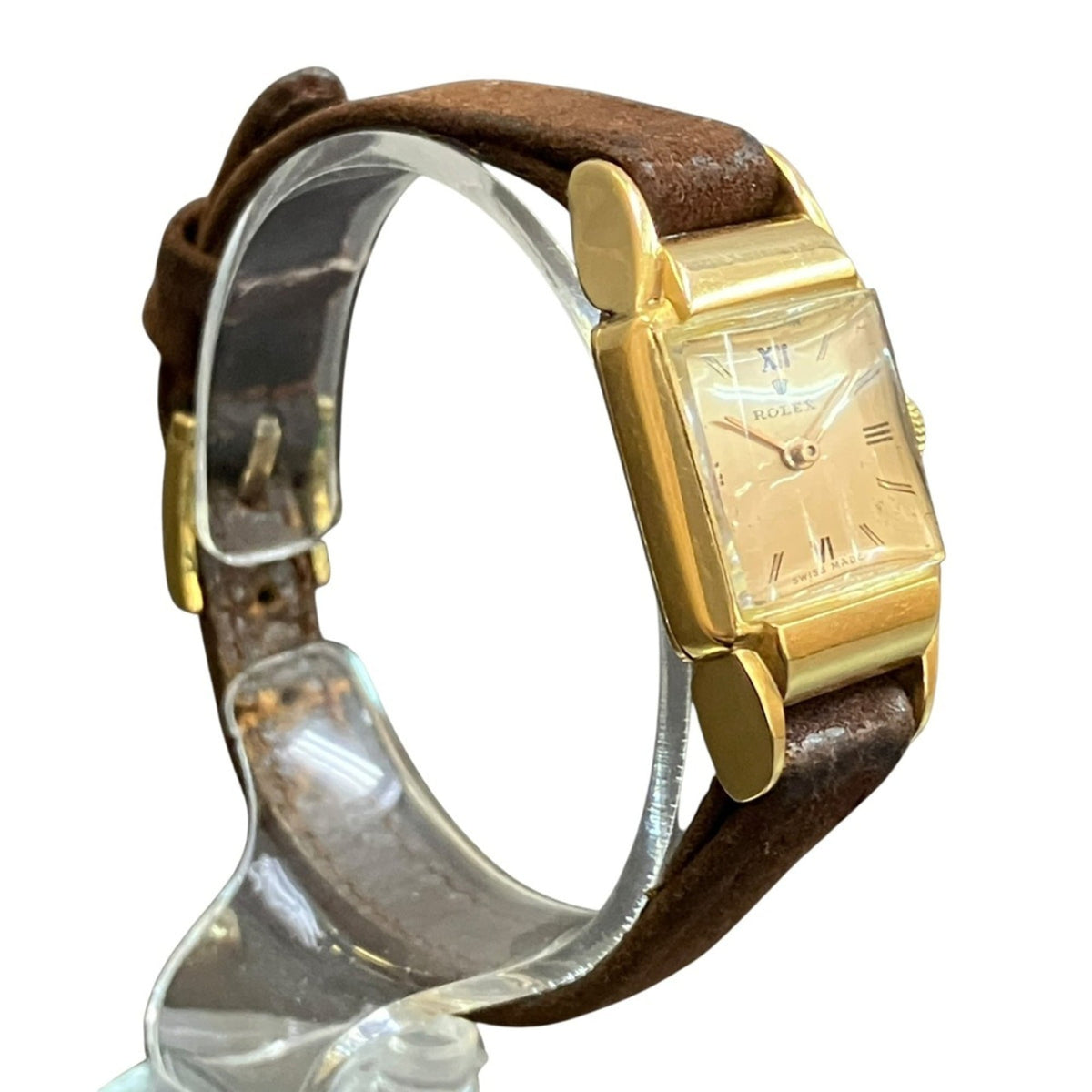 Montre Rolex Precision 4309 à cadran doré, 17 mm