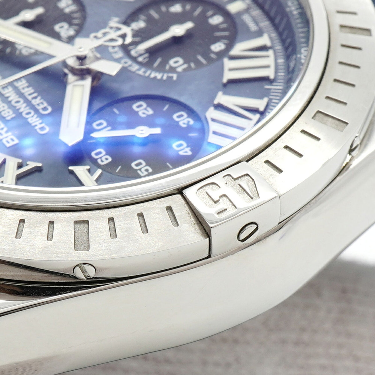 Breitling Chronomat 44 JSP AB0115 Blue Dial 43mm Watch