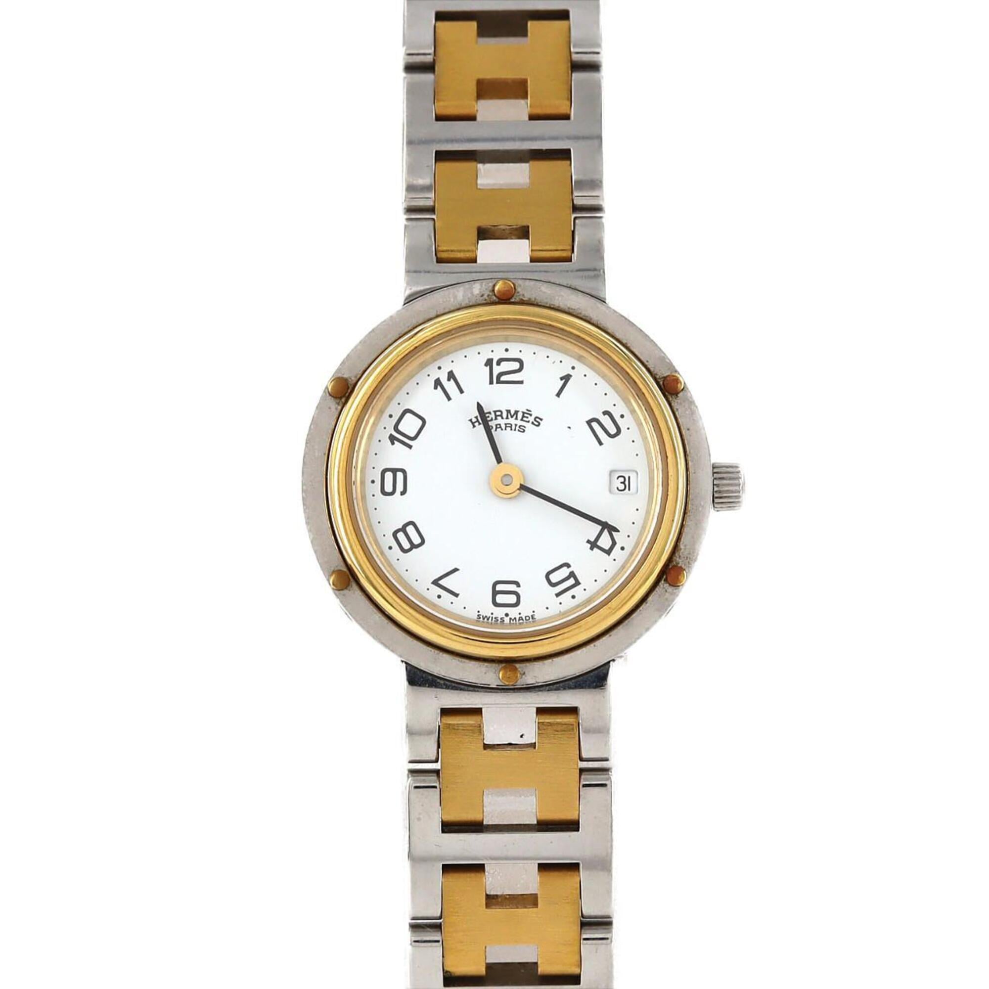 Hermes Clipper Combination SSxGP Quartz Watch