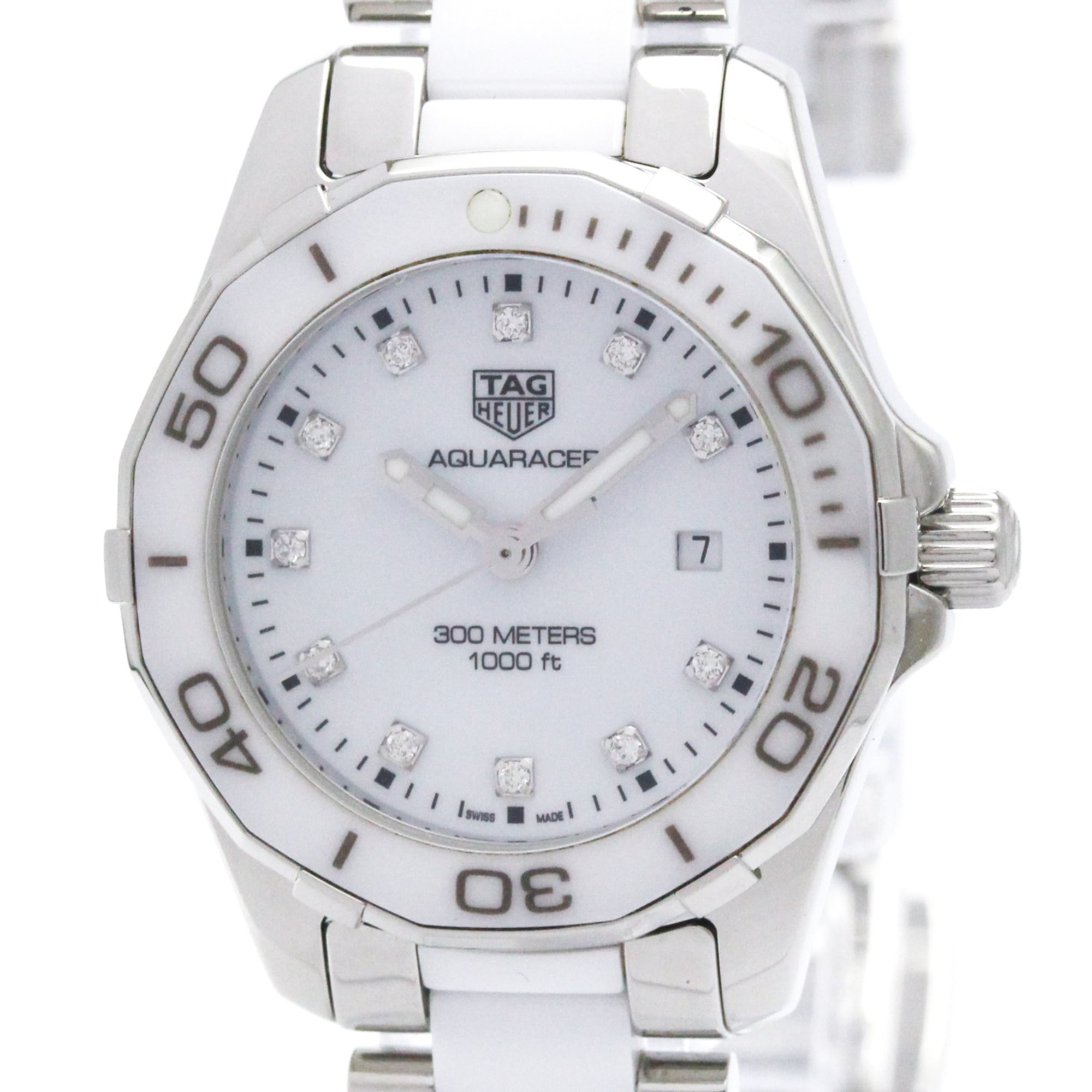 TAG Heuer Aquaracer WAY141D White Dial 30mm Watch