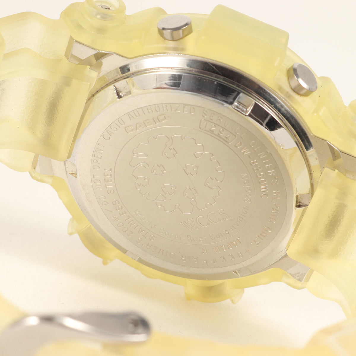 G-SHOCK 90s DW-8250WC-7BT FROGMAN W.C.C.S. World Coral Reef Conservation Society model Great Pavona watch, clear, 90s, CASIO men's