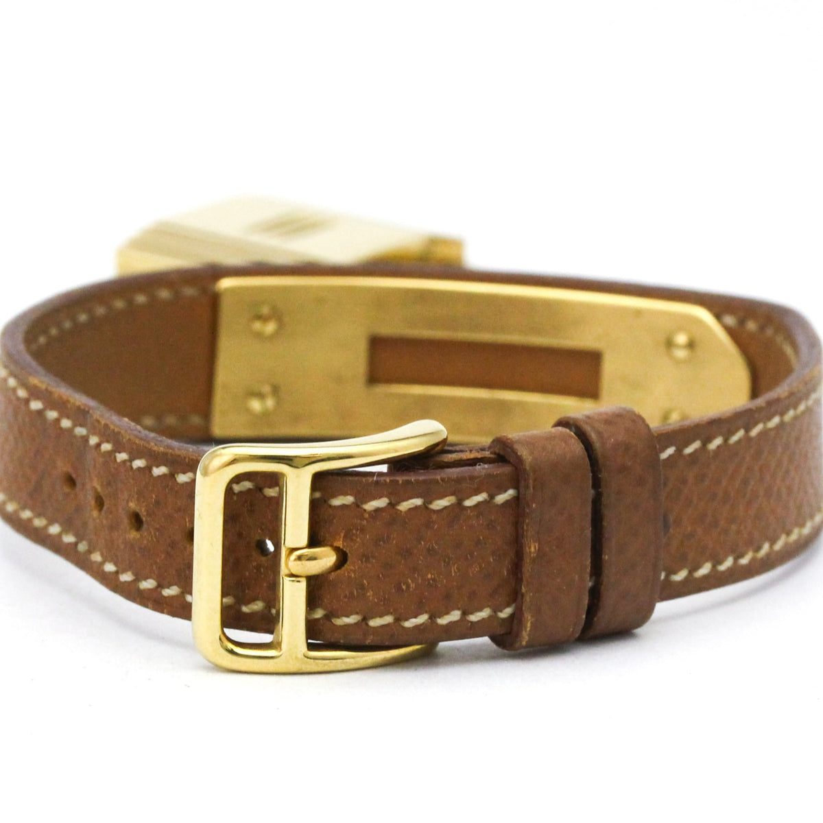 Hermes Kelly-horloge met gouden wijzerplaat, 20 mm