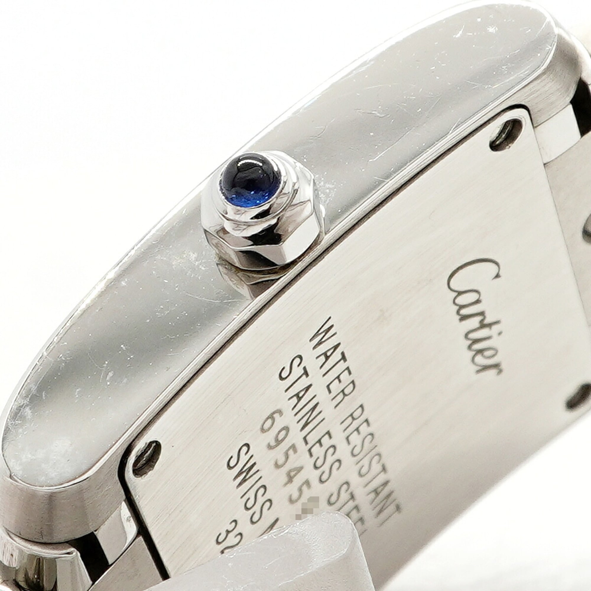 Cartier Tank FranÃ§aise SM Diamond WE110006 Silver Dial Wo