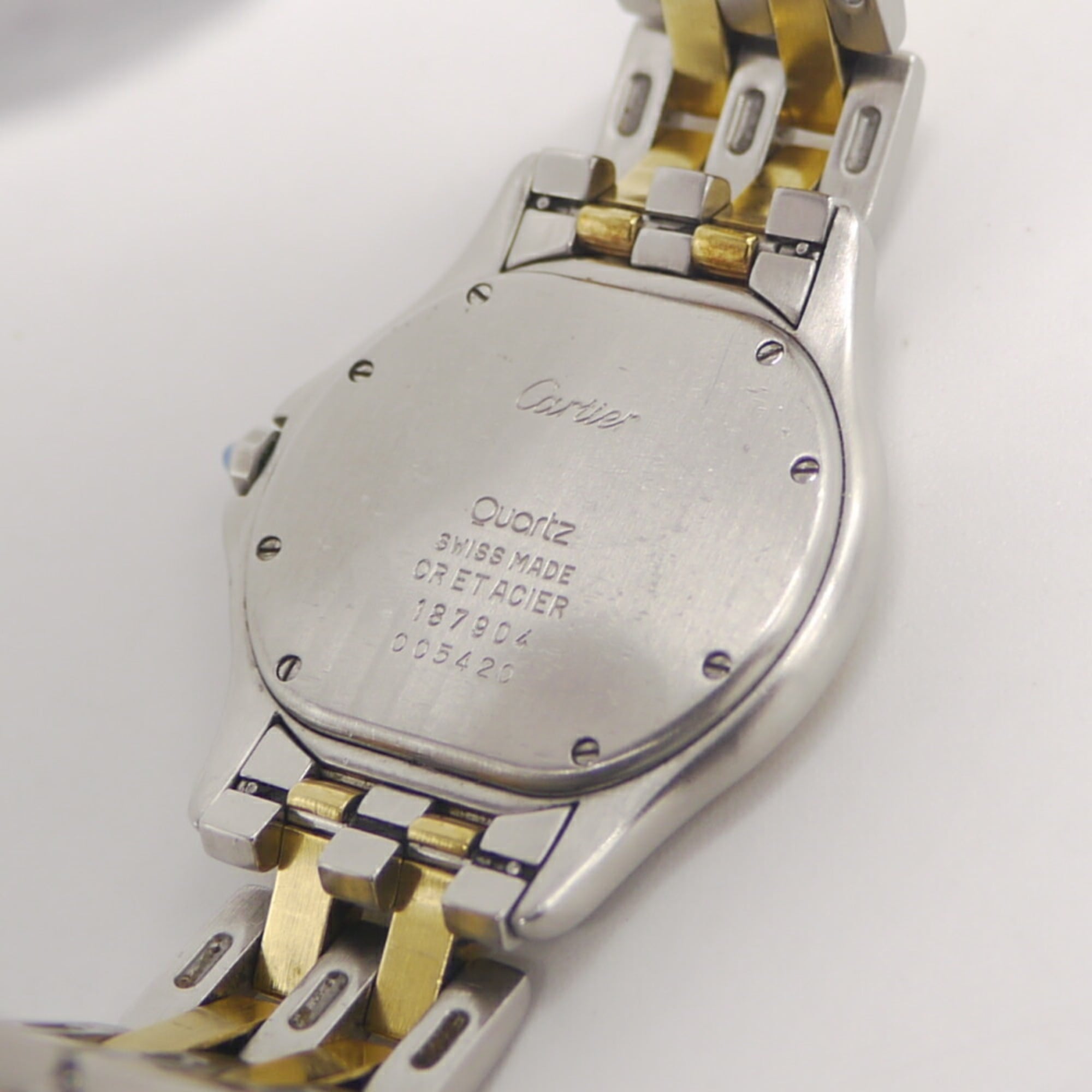 Cartier Panthère Cougar LM Quartz W35006B6 Ivory Dial Watch SS/YG