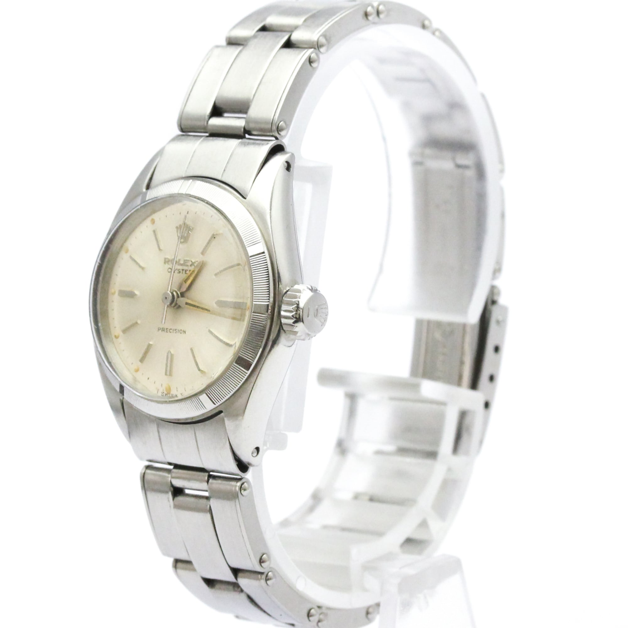 Rolex Oyster 6411 Silver Dial Stainless steel 25mm Watch