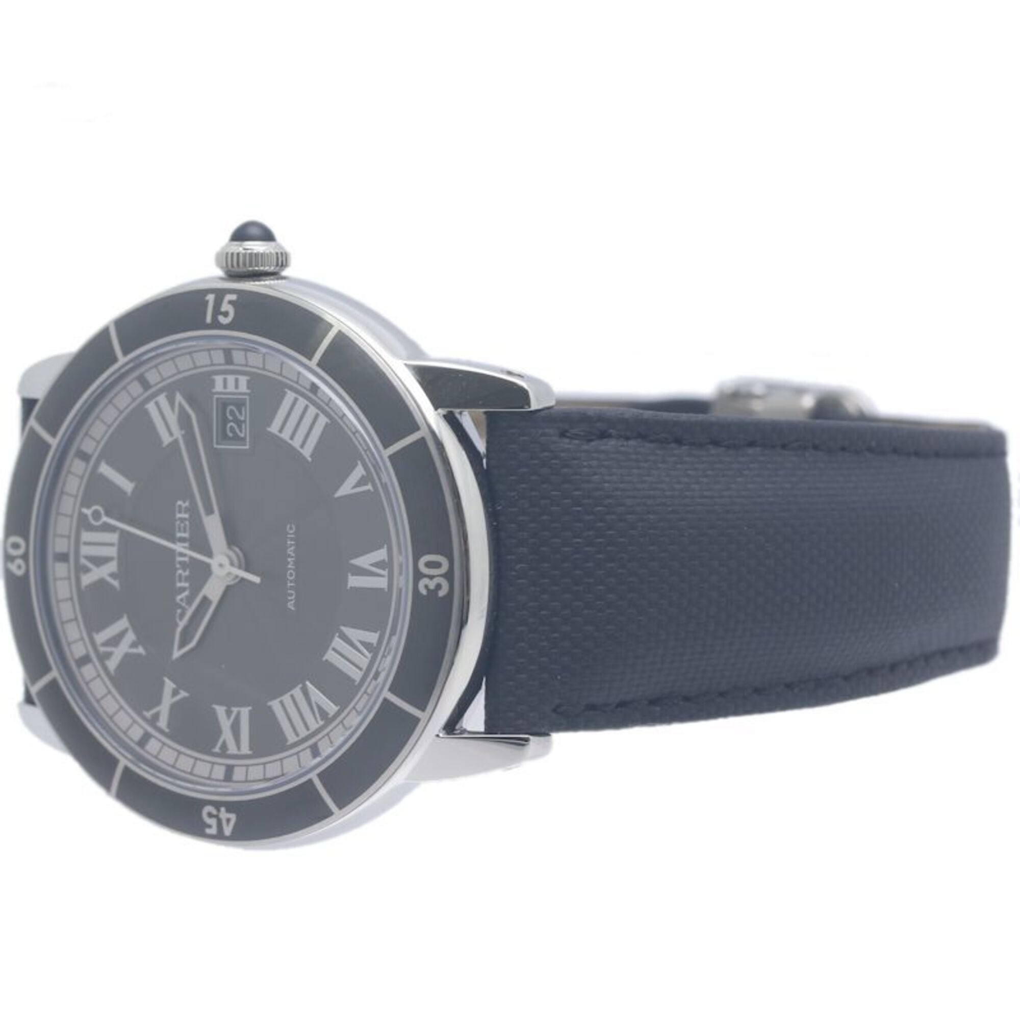 CARTIER Cartier Ronde Croisière de Datum WSRN0003 Herrenuhr Edelstahl x Rindsleder 40385