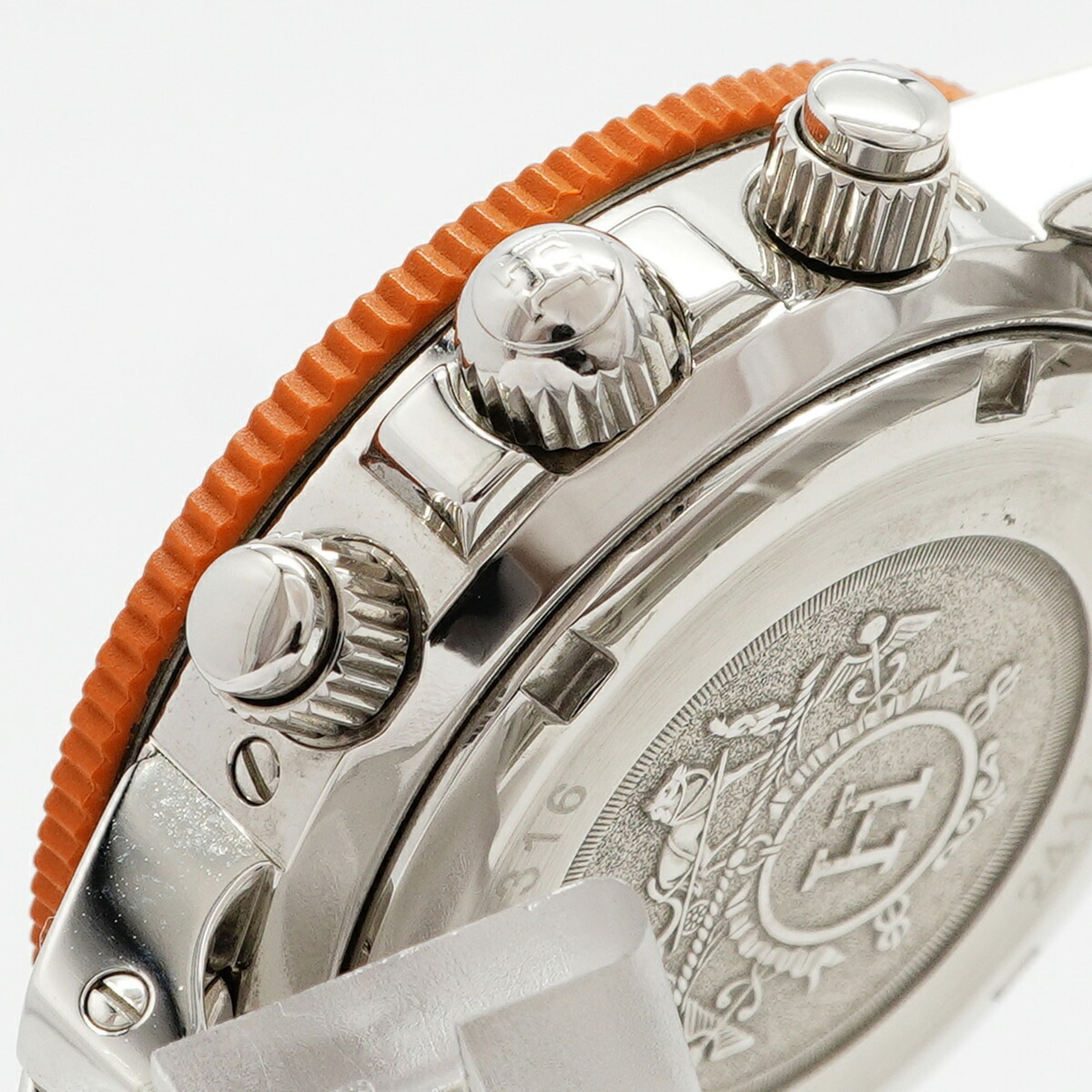Hermes Clipper Diver CL2.316 Orange Dial Women's Watch