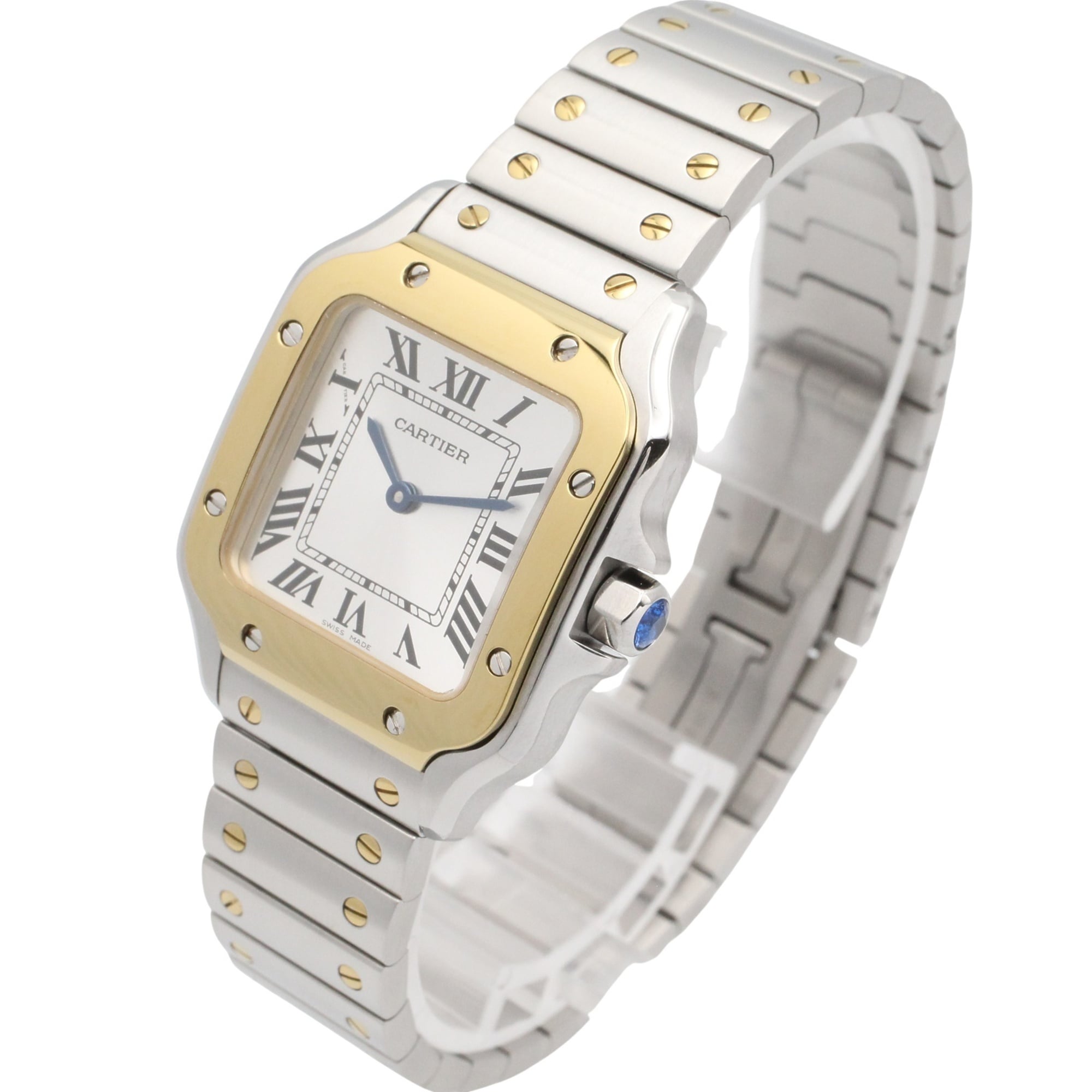 Cartier Santos W2SA0033 Silver Dial Stainless steel, yellow gold 27mm Watch