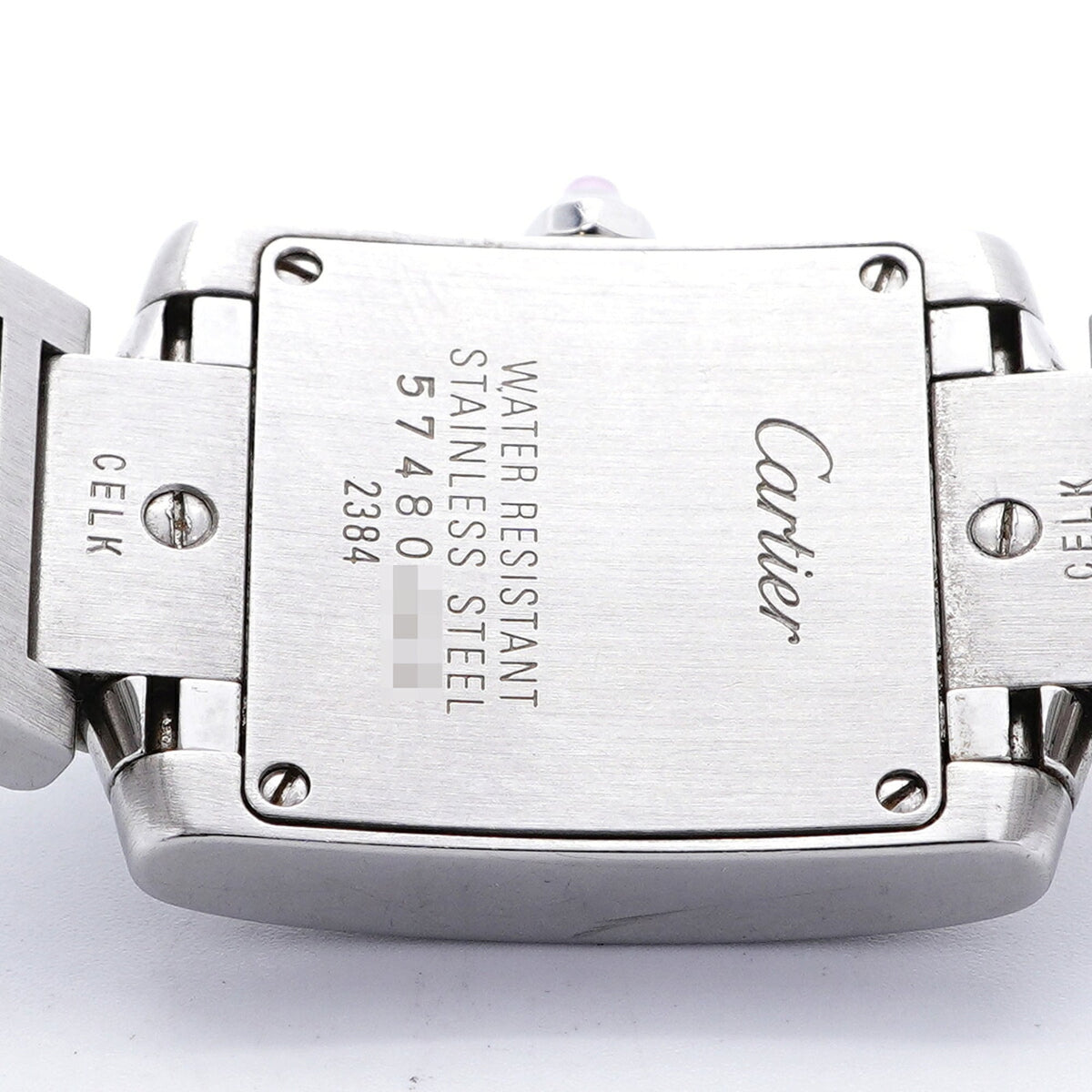 Cartier Tank Française SM W51028Q3 horloge met roze wijzerplaat, 20 mm