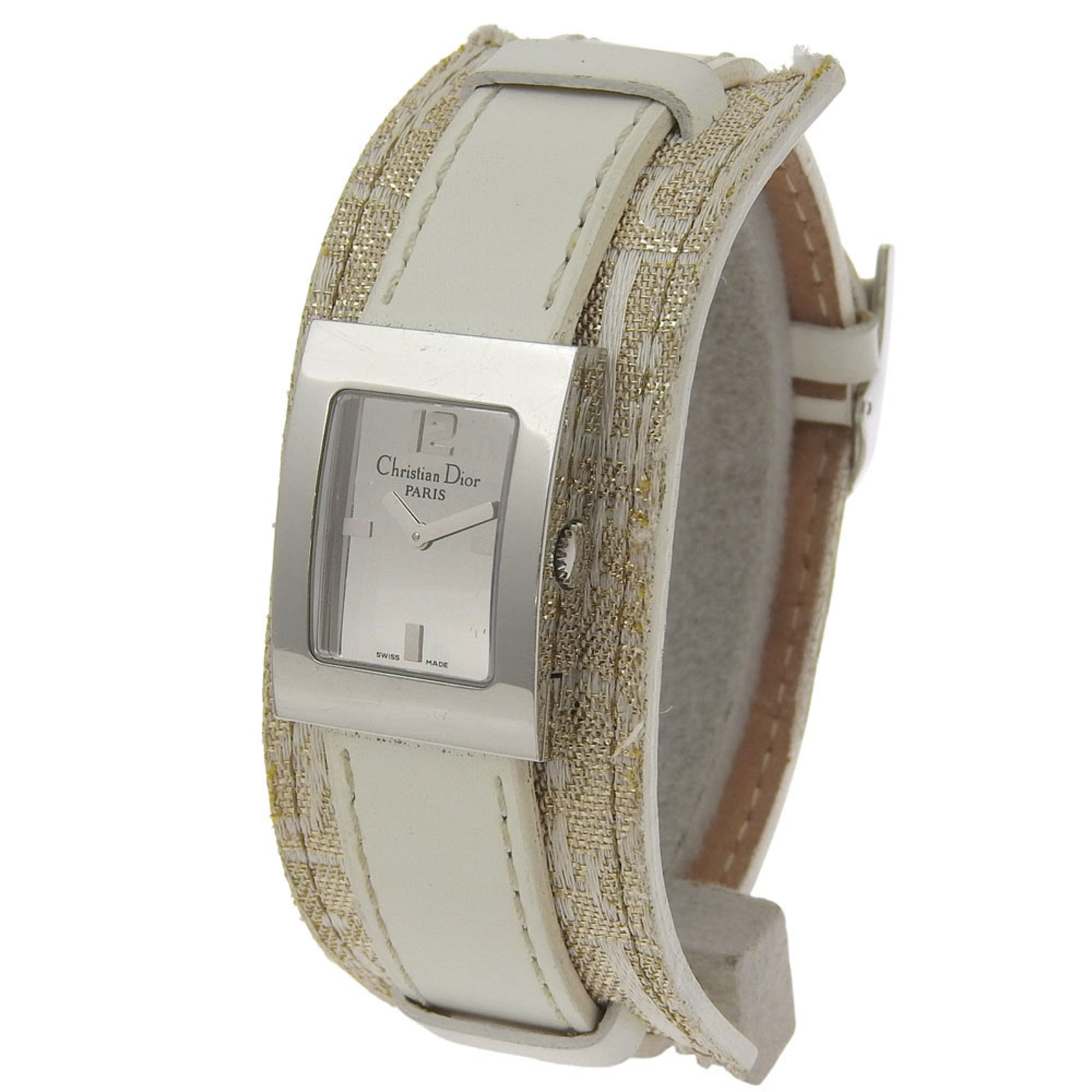 Christian Dior Maris Watch D78-109 Stainless Steel x Shimmer Leather Q
