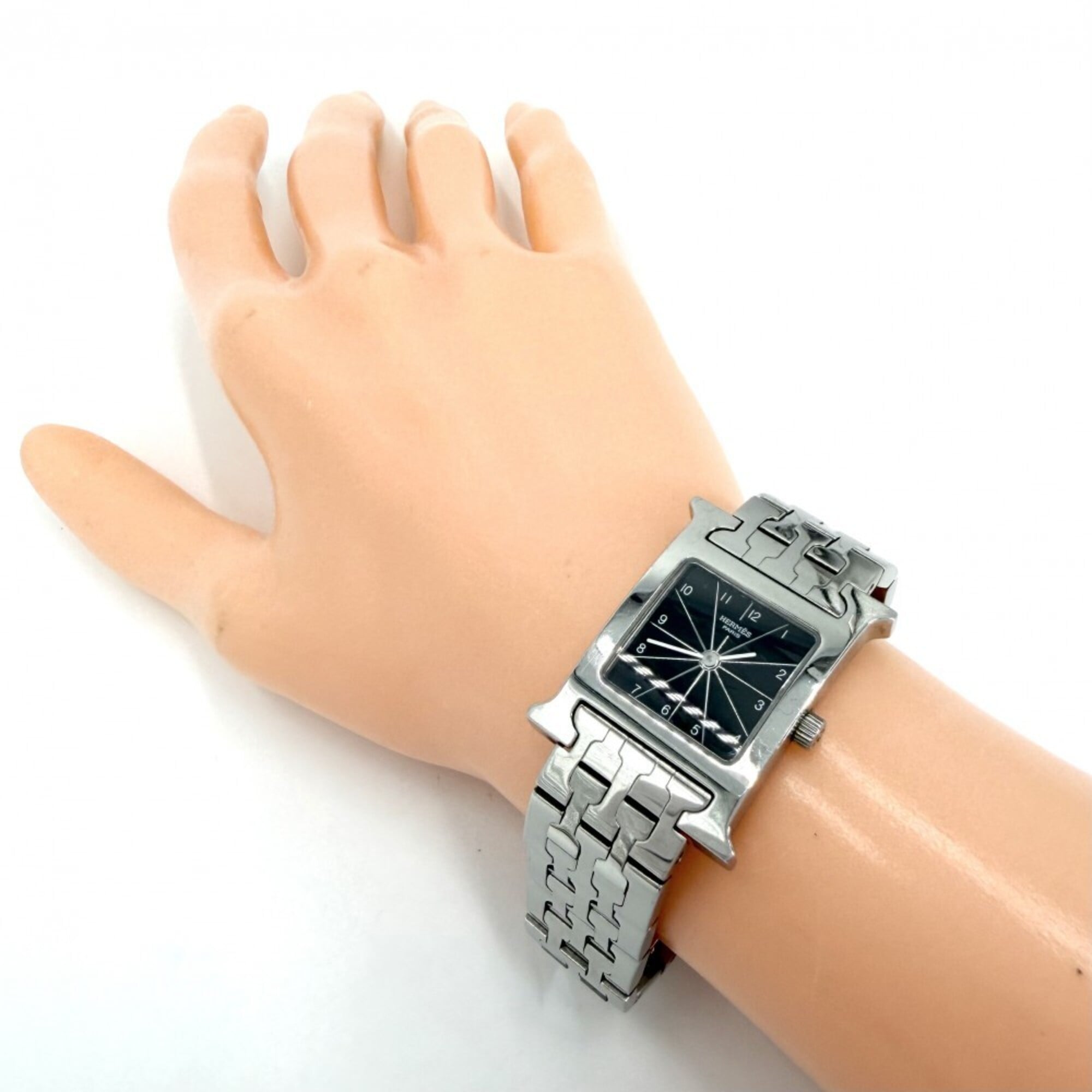 Hermes H-Wo HH1.210 Black Dial 24mm Watch