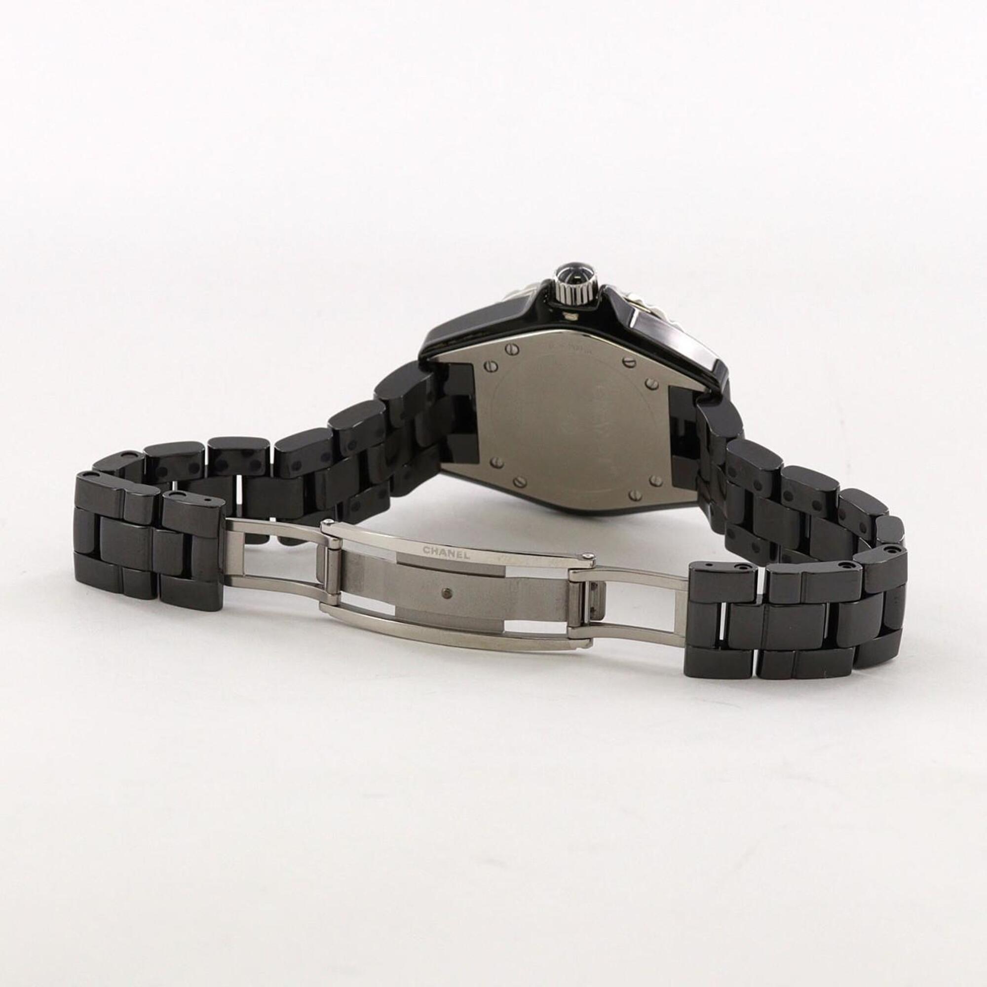 Chanel J12 Intense Black 33mm Ceramic H3828 Black Dial 33mm Watch