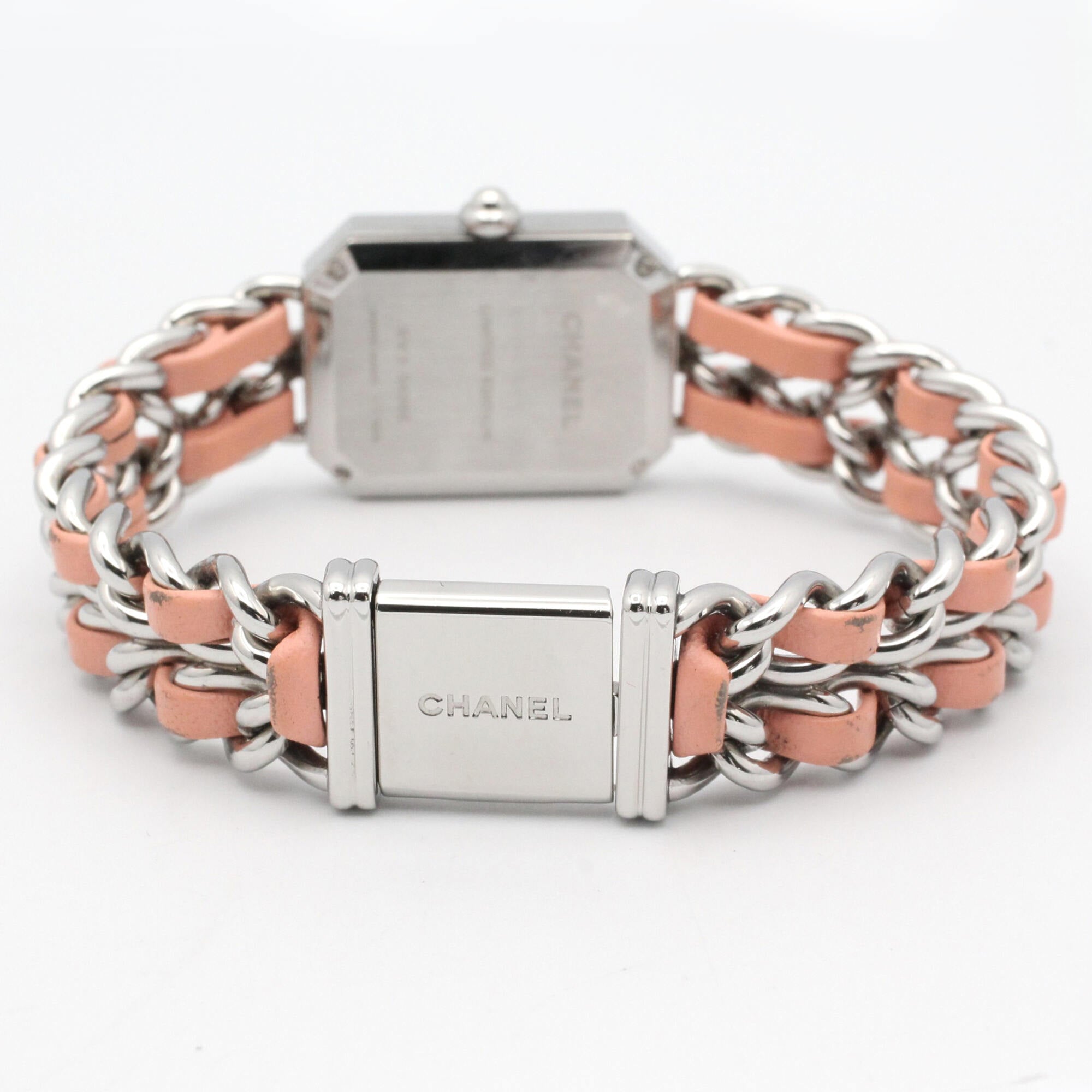 Chanel PremiÃ¨re Rock Limited Edition (1200 pieces worldwide) Stainless Steel Leather Strap Wo White with Shell H6359