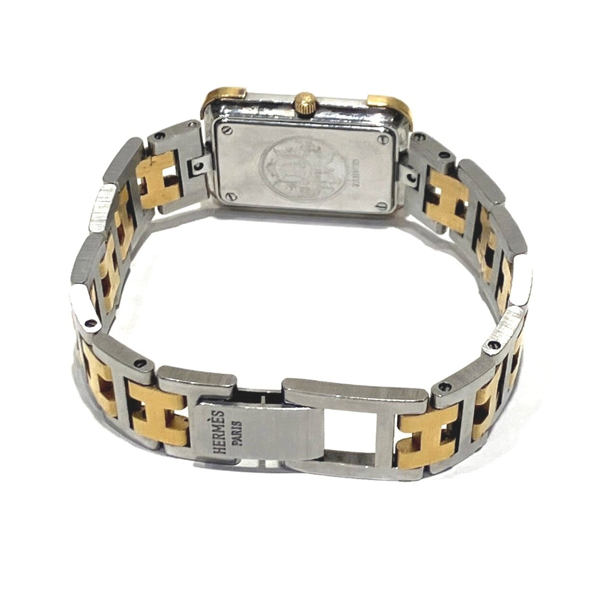 Montre Hermès Croisière CR1 240, cadran doré, 19 mm