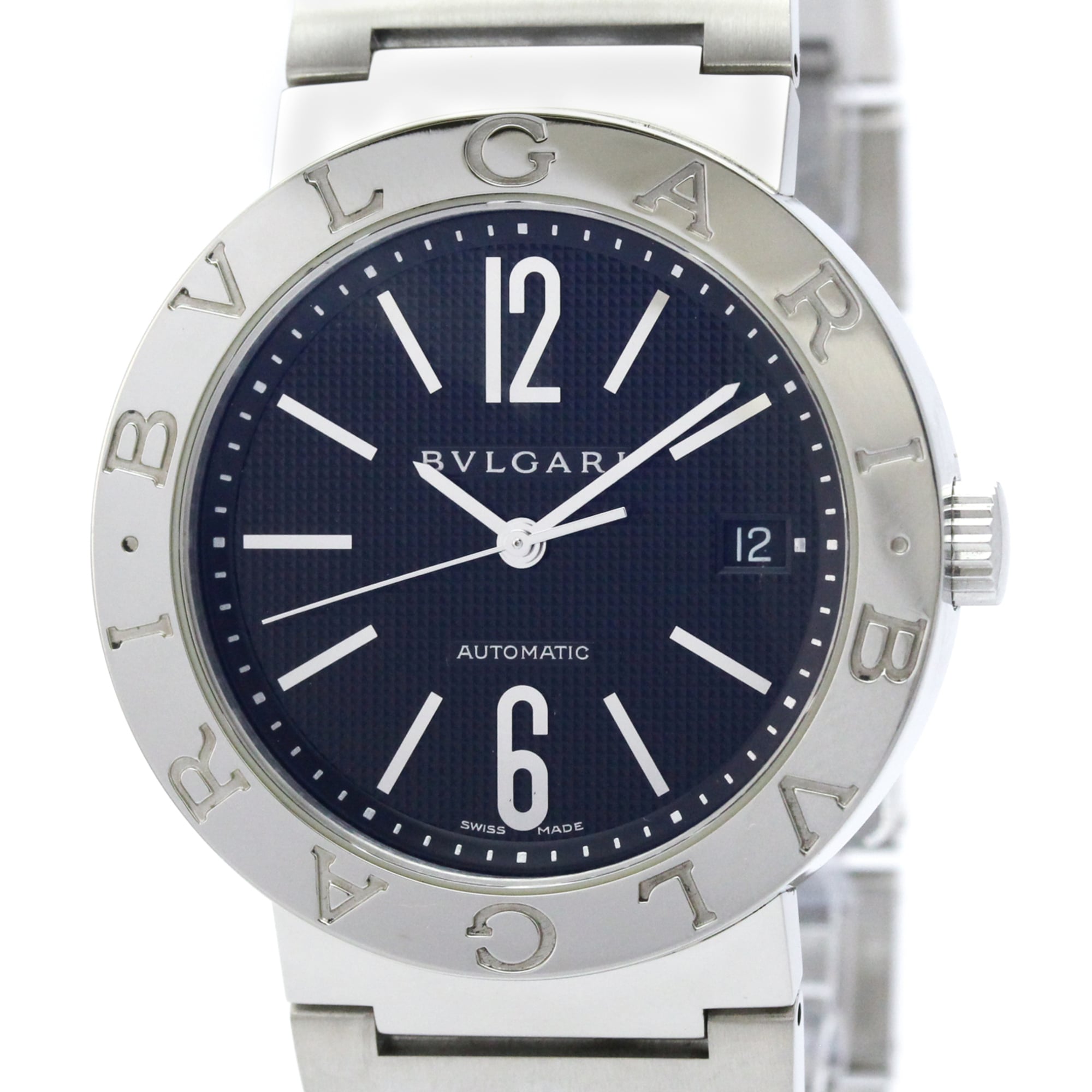 Bulgari Bvlgari Bvlgari BB38SS AUTO Black Dial 38mm Watch