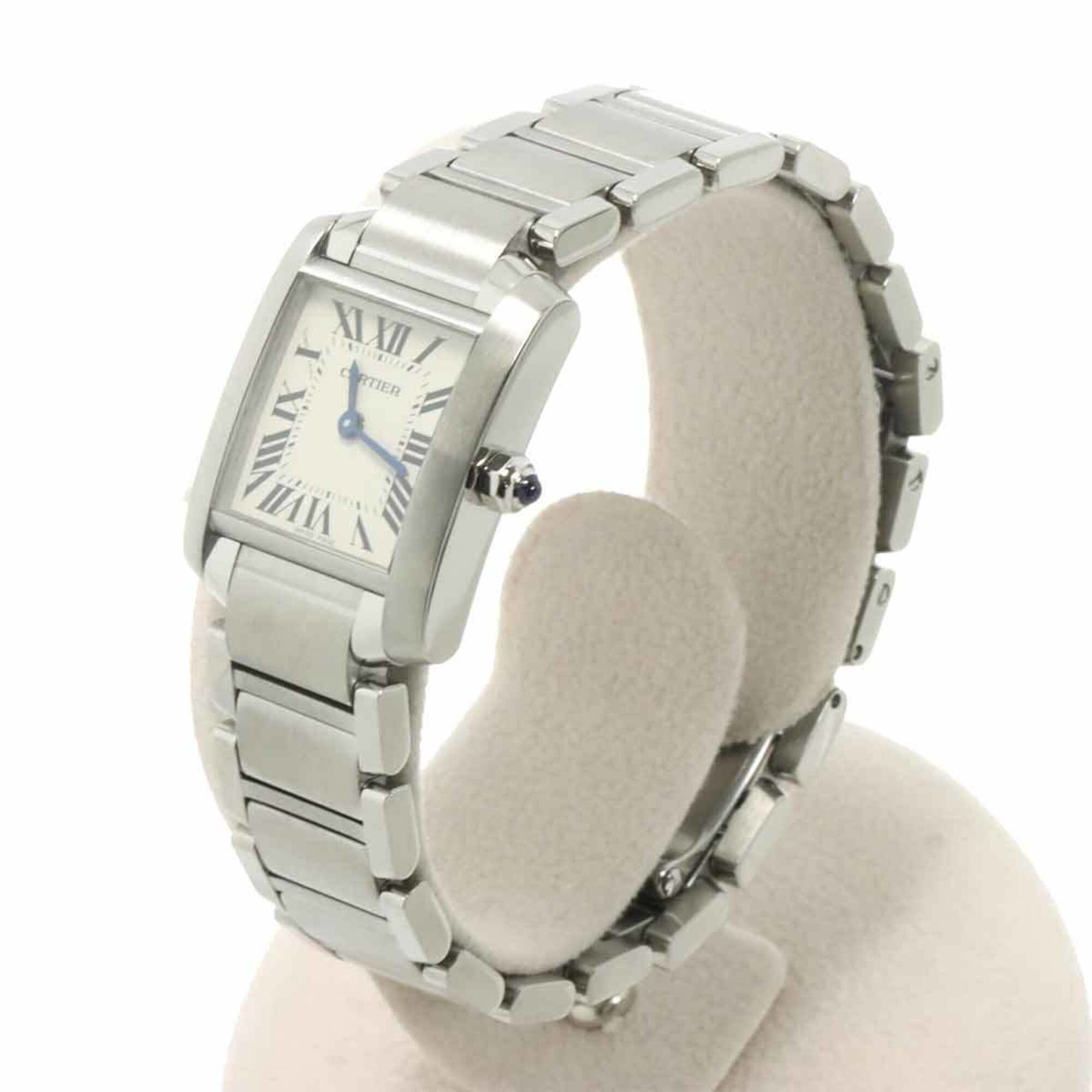 Cartier Tank Francaise SM W51008Q3 Women's Watch, Ivory, Quartz Watch