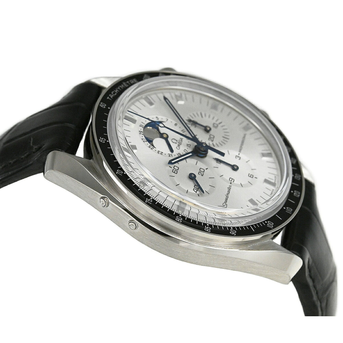 Omega Speedmaster Professional Moonphase 3689.30.31 horloge met zilveren wijzerplaat, 42 mm