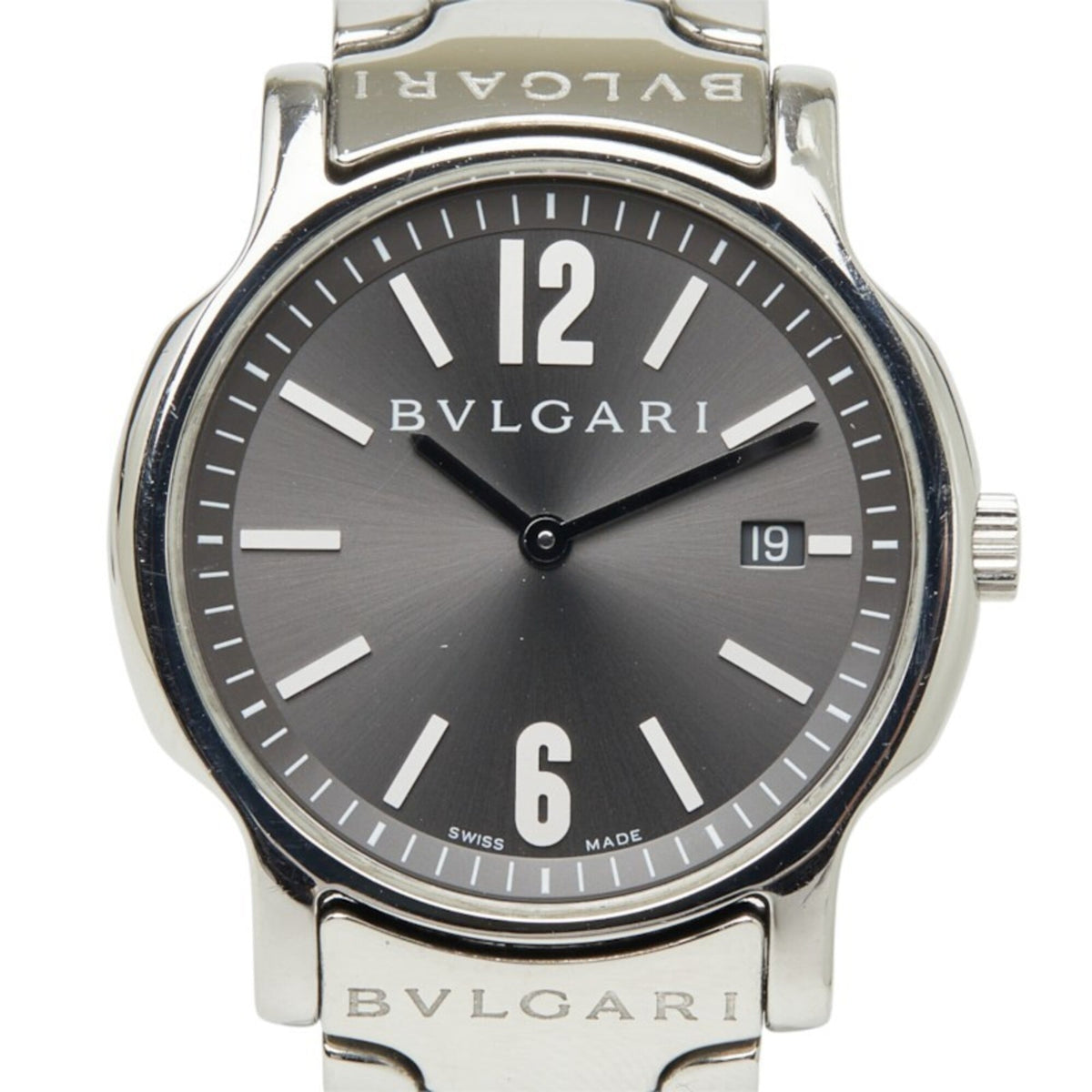 Bulgari Solotempo ST35S, graues Zifferblatt, 35 mm Uhr