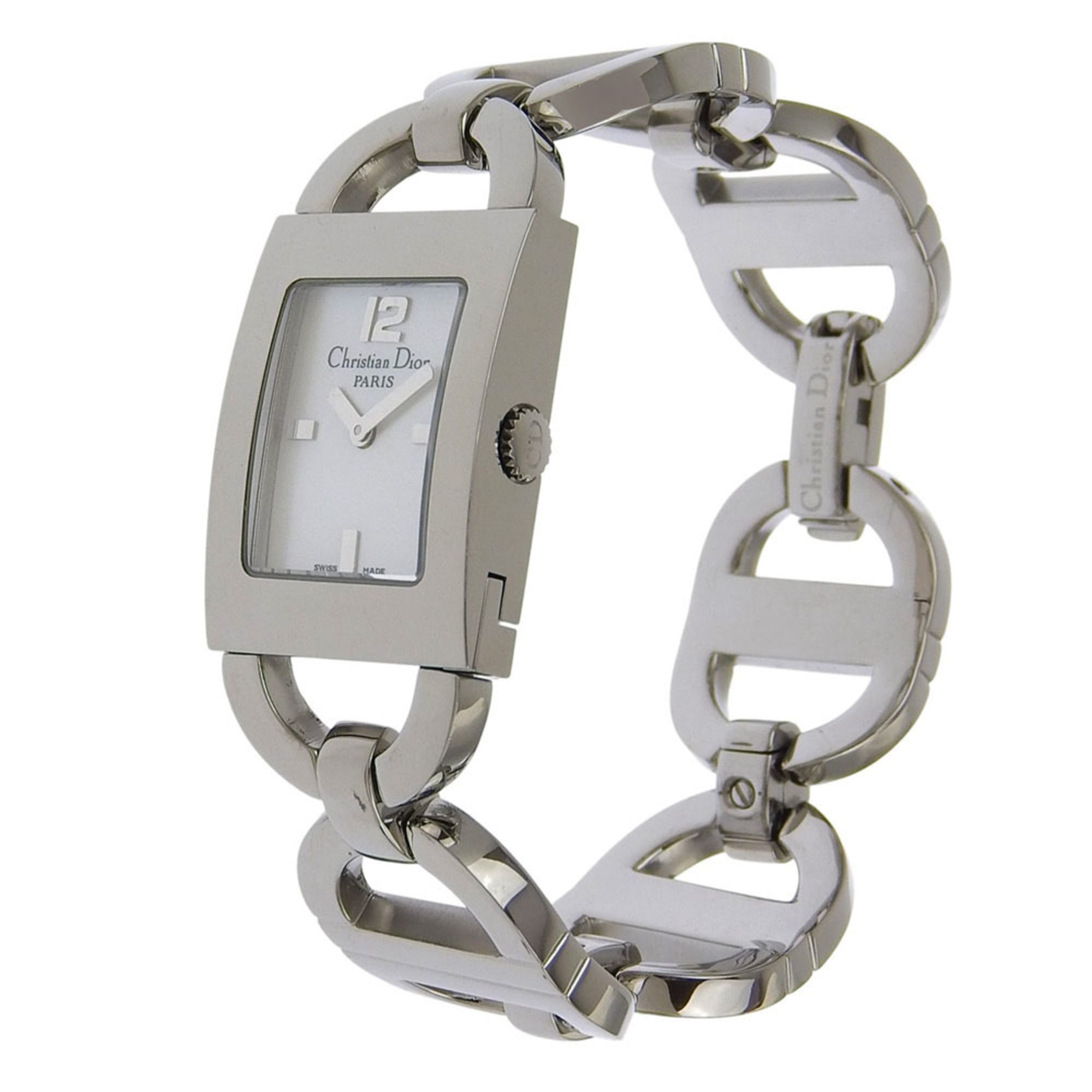 Dior Maris Watch D78-109, Stainless Steel, Quartz, Analog Display, White Shell Dial, Women's