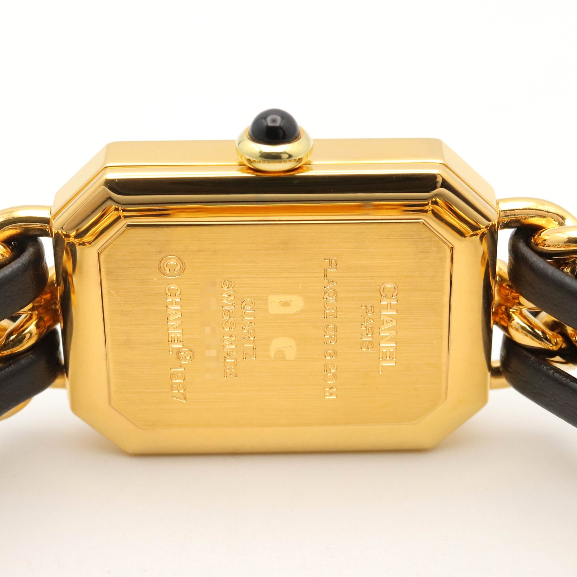 Chanel Premiere H0001 Black Dial Gold plated 20mm Watch