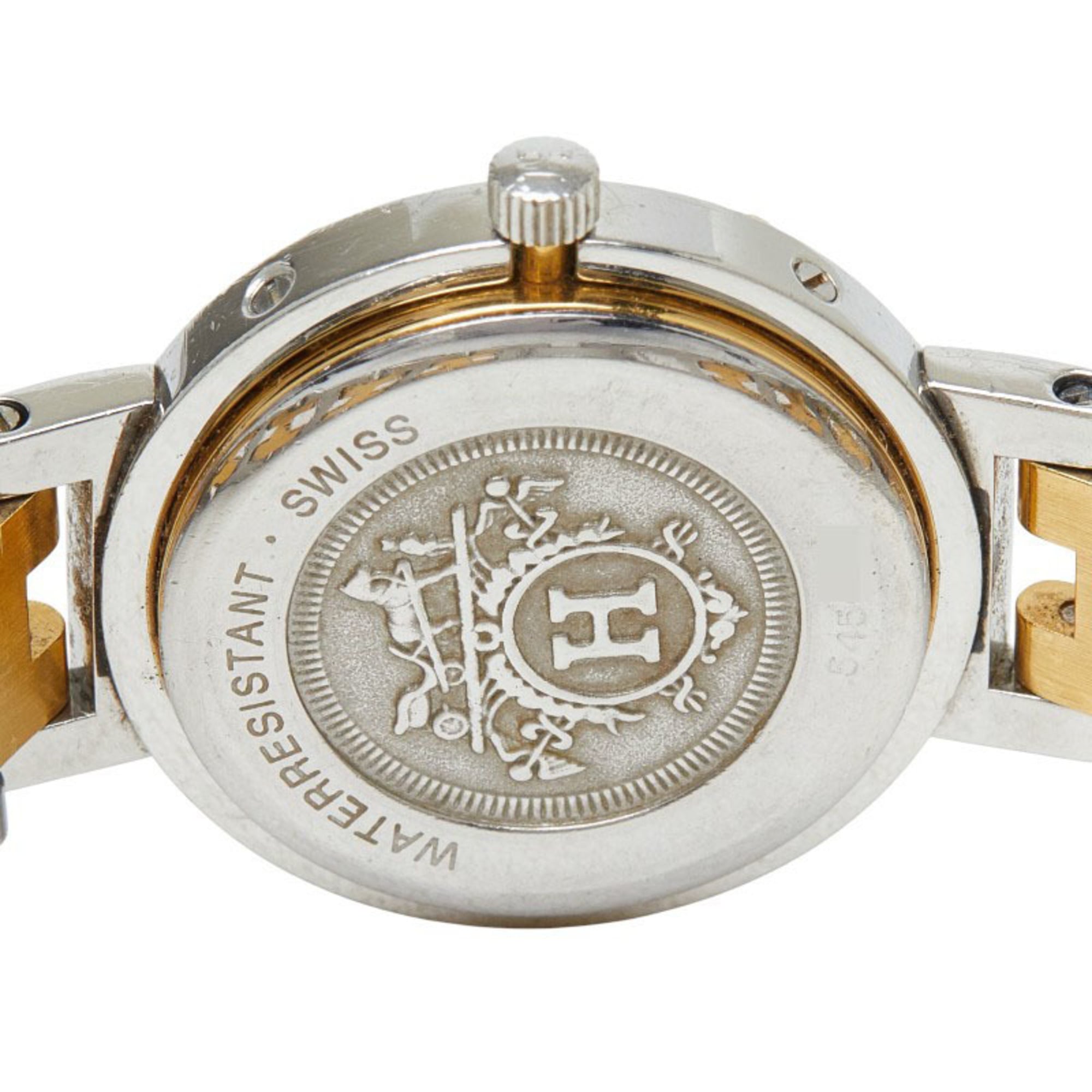 Hermes Clipper GZl1jnlt White Dial 23mm Watch