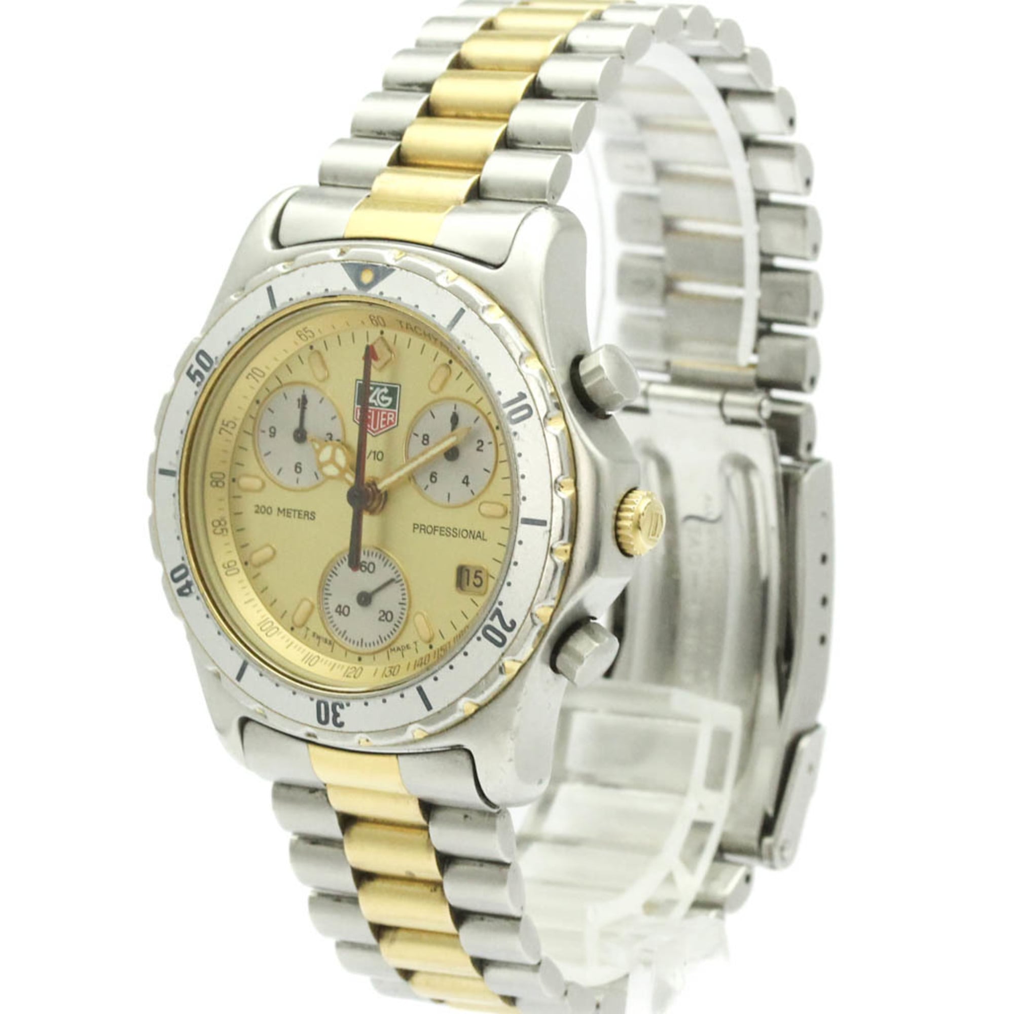 TAG HEUER 2000 Professional Chronograph Gold Plated Steel Watch CE1121