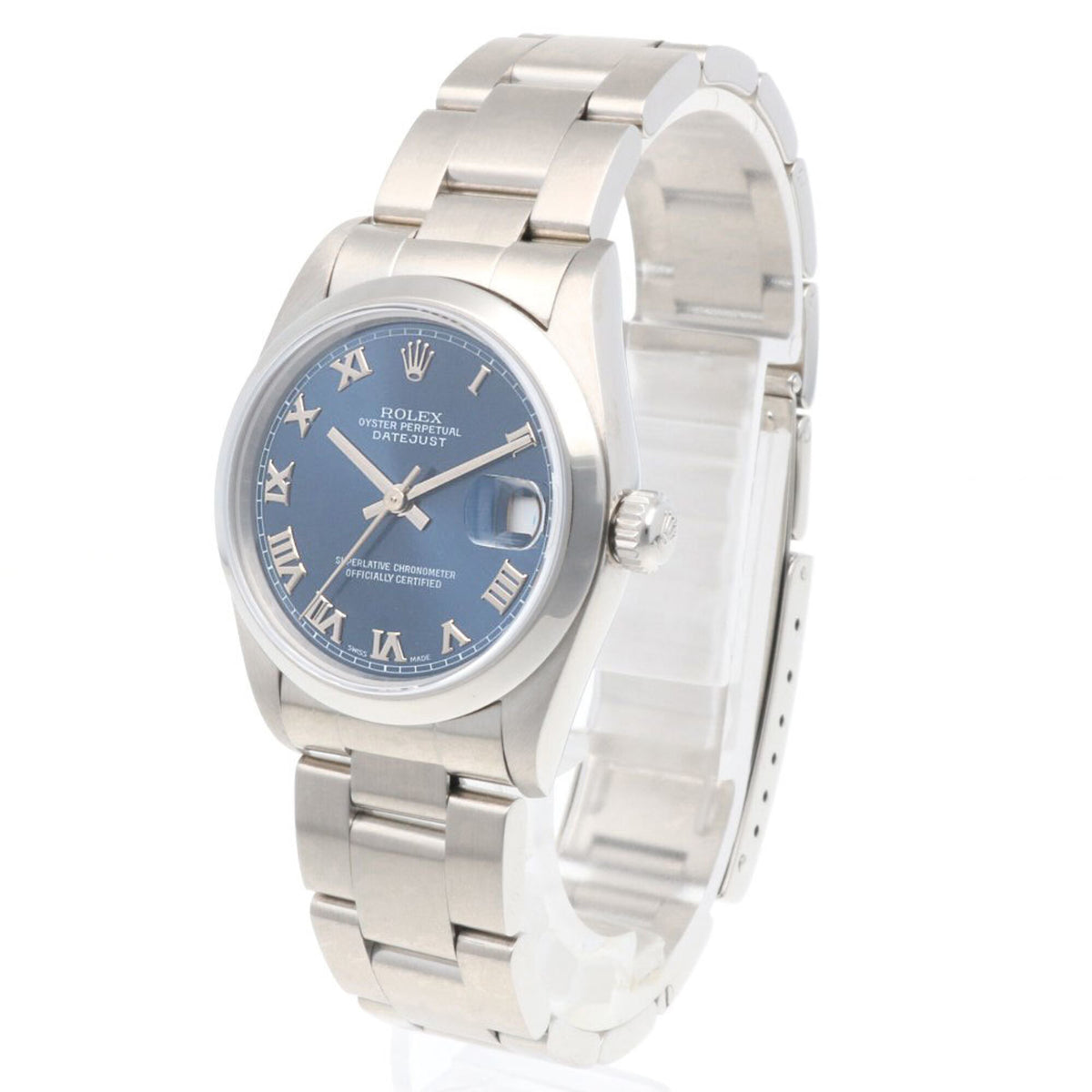 Rolex Datejust Oyster Perpetual 68240 met marineblauwe wijzerplaat, 31 mm