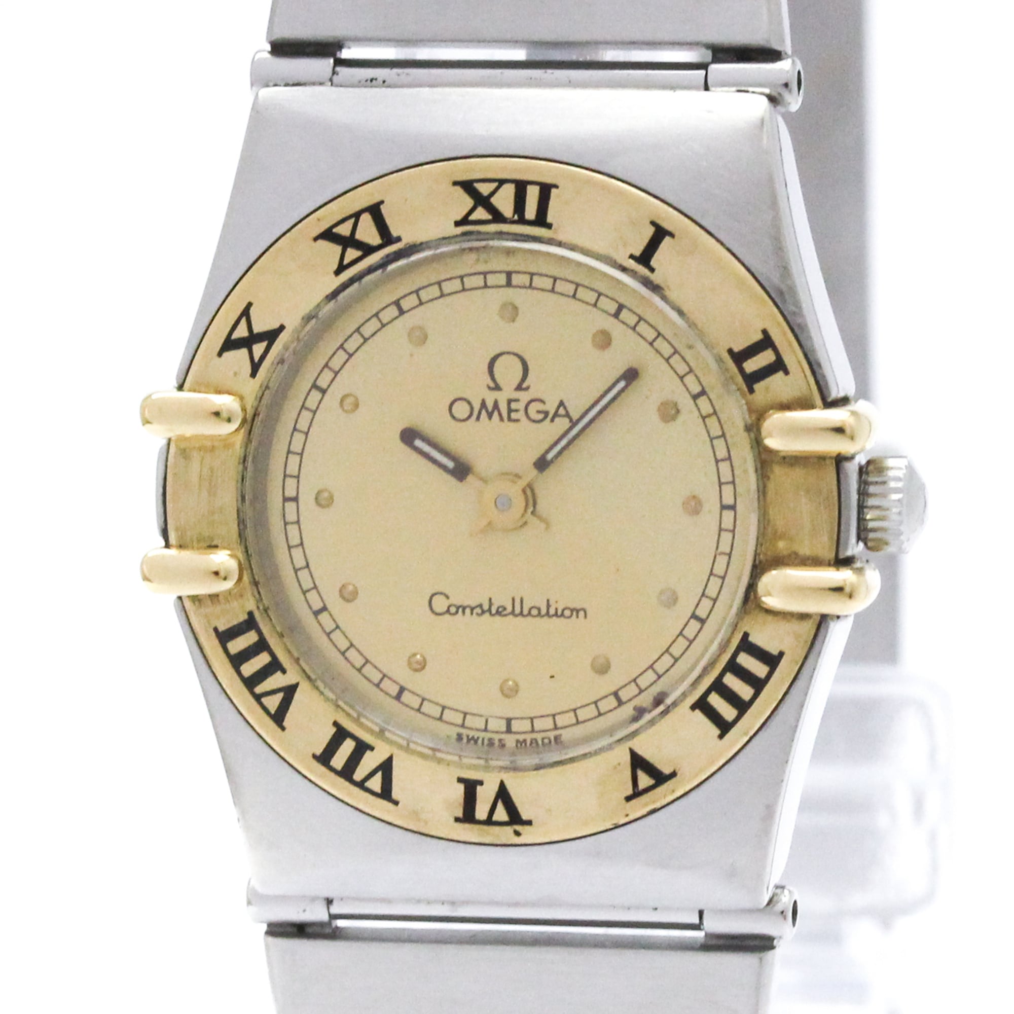 OMEGA Constellation 18K Gold Steel Ladies Watch 795.1080 Polished