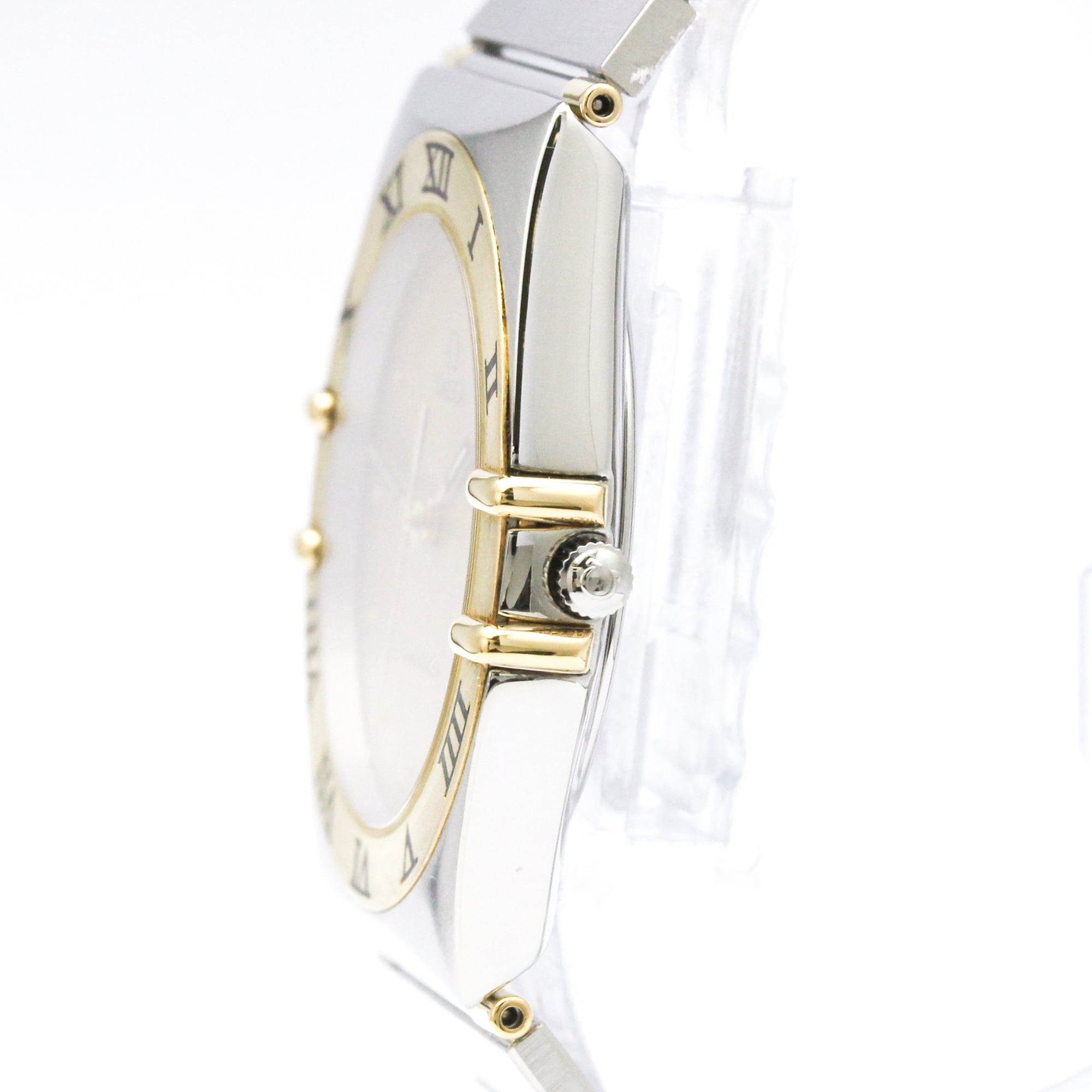 OMEGA Constellation Herrenuhr 18 Karat Gold Edelstahl Quarz 396.1080