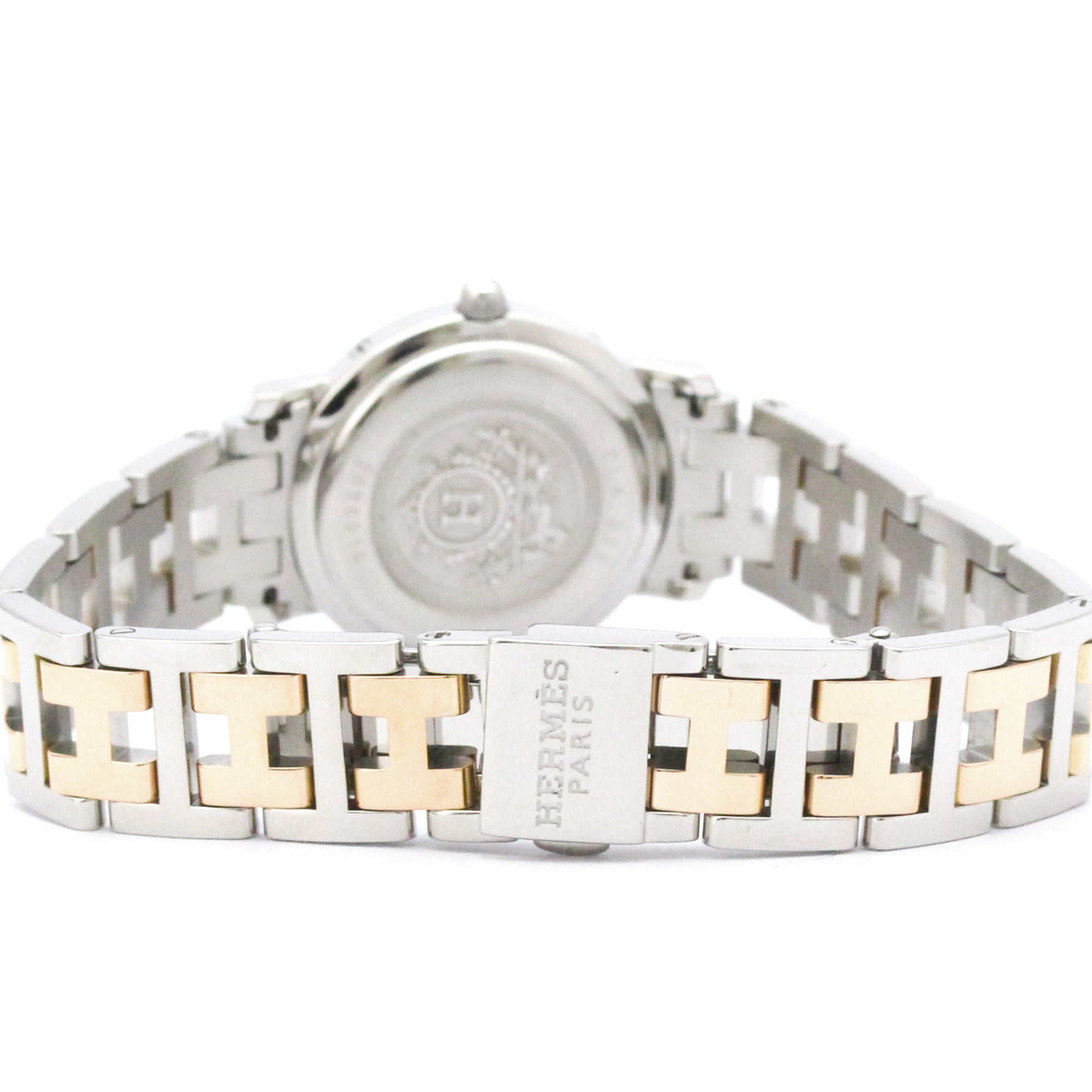 Montre HERMES Clipper Diamond Rose Cadran en nacre Quartz CL4.222
