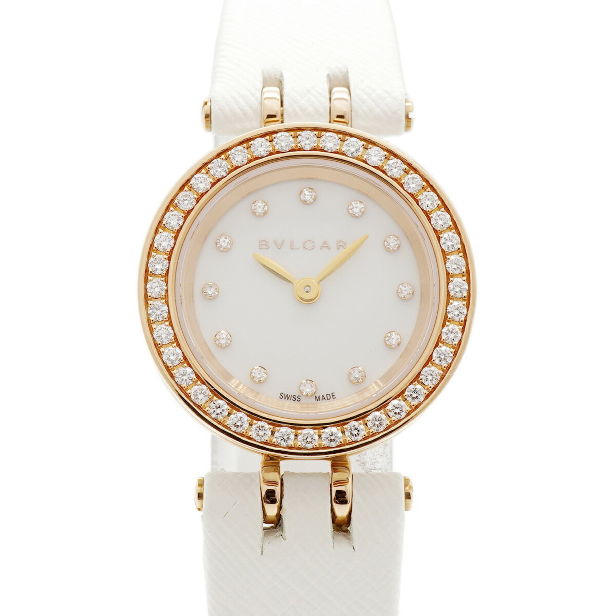 Montre Bvlgari Bulgari B-zero1 à 12 diamants BZP23SG Blanc Cadran 23 mm