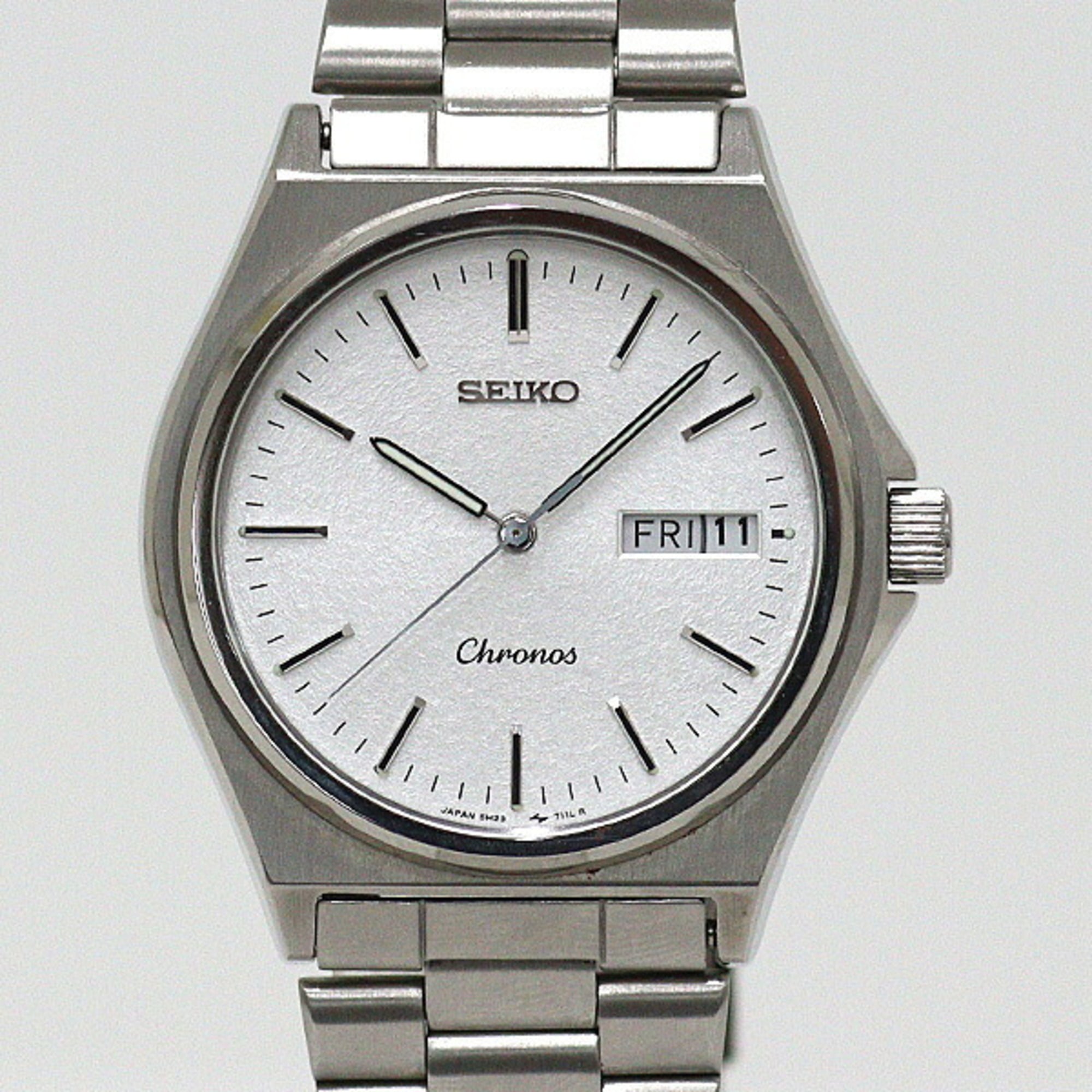 Seiko Chronos 35mm Silver