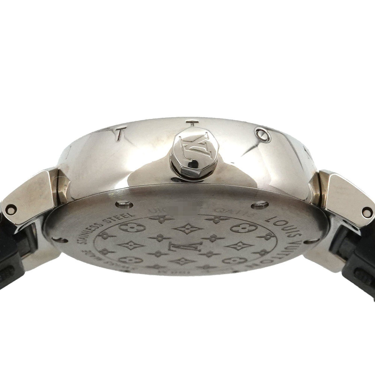 Louis Vuitton Tambour PM Monogram QA115 Weiß Zifferblatt 28 mm Uhr