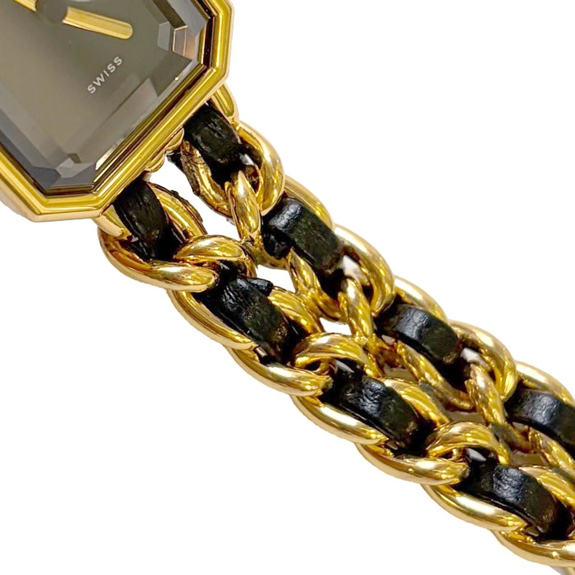 Chanel Premiere Large Size H0001 Women's Watch Black Gold Quartz