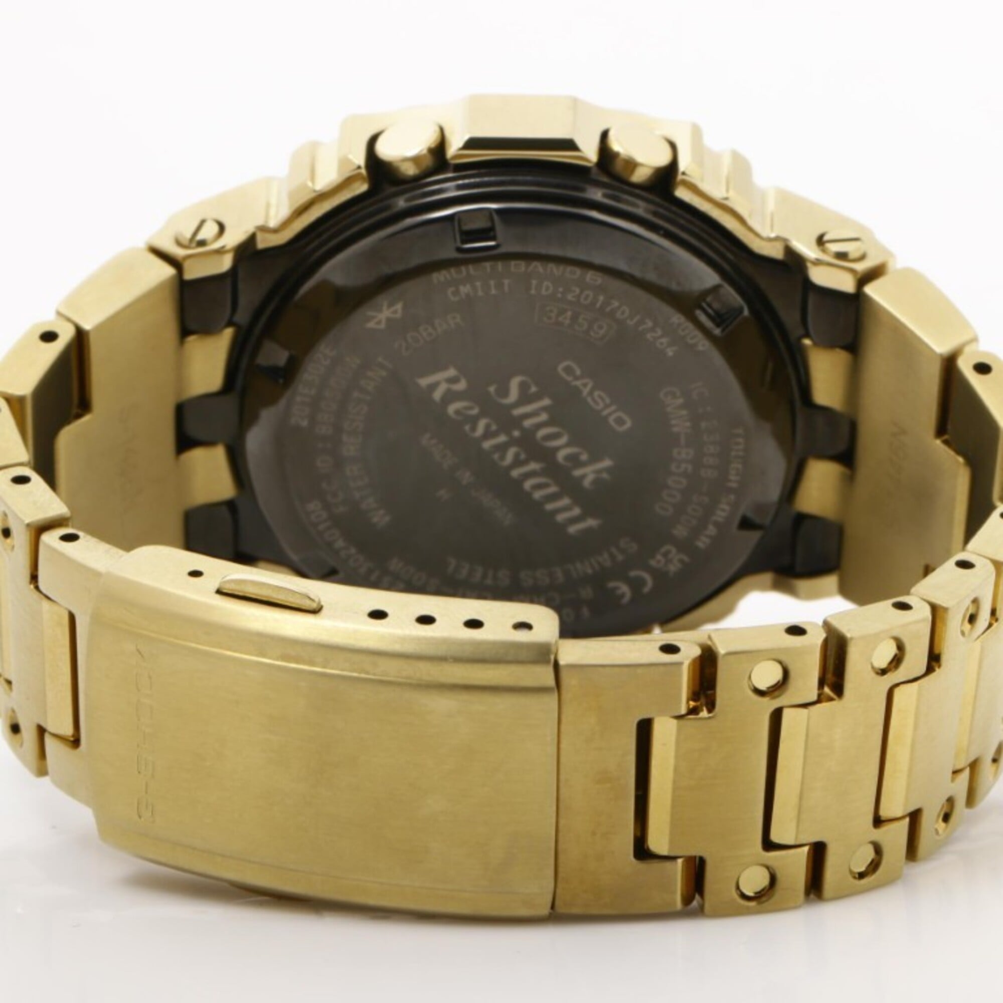 CASIO G-SHOCK FULL METAL 5000-serie GMW-B5000GD-9JF Zwart-gouden roestvrijstalen digitaal herenhorloge