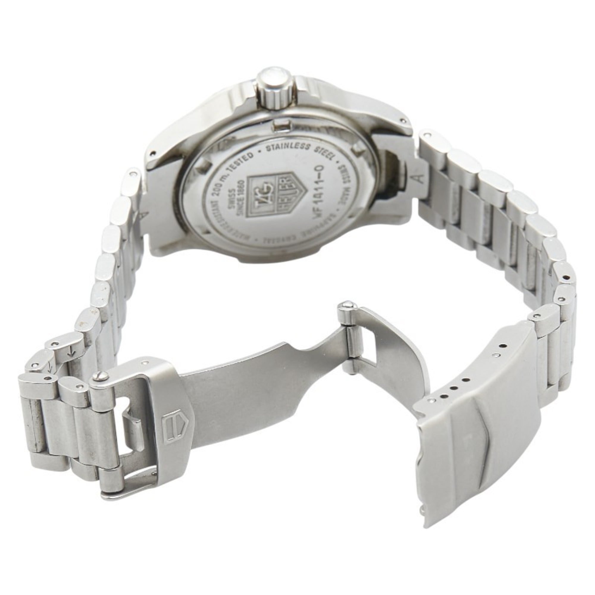 TAG Heuer Uhr der Serie 4000, Modell WF1411-0Quarz graues Zifferblatt, Edelstahl, Damenuhr, HEUER