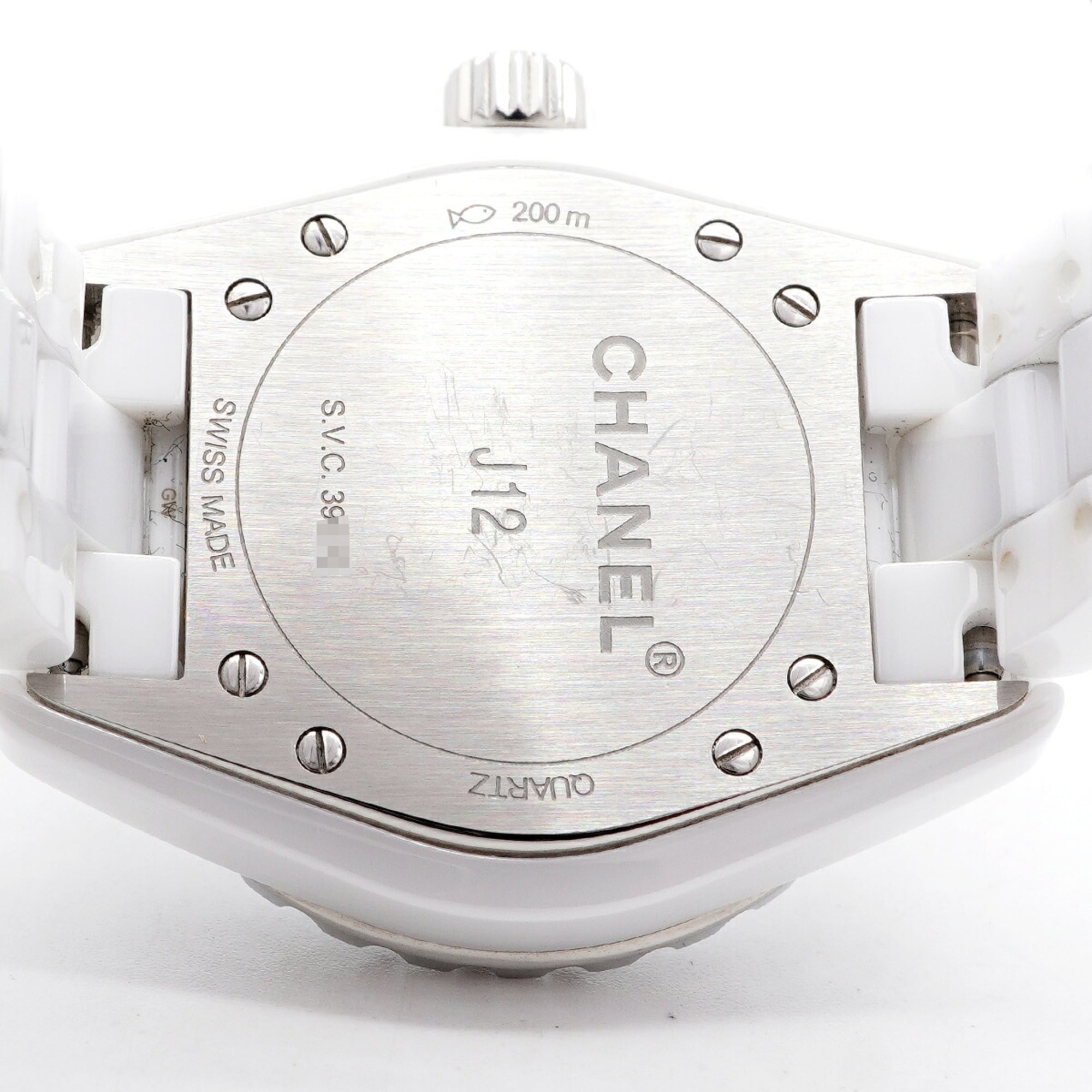 Chanel J12 8P Diamond H2422 White Dial 34mm Watch