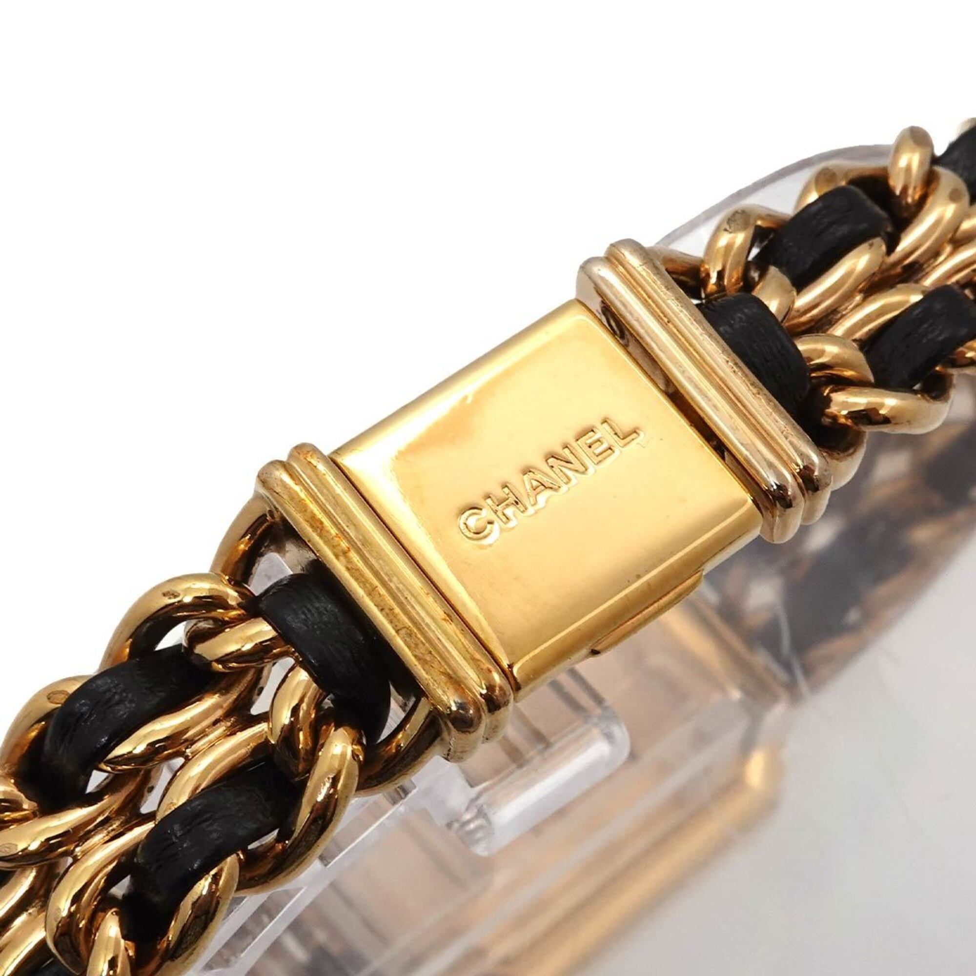 Chanel Premiere XL size H0001 Women's Watch Black Gold Quartz