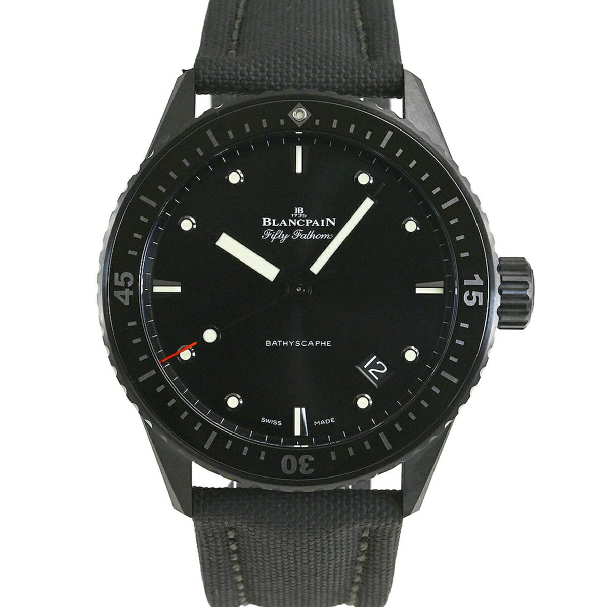 Blancpain Fifty Fathoms Bathyscaphe 5000 0130 B52A Black Dial 43mm Watch