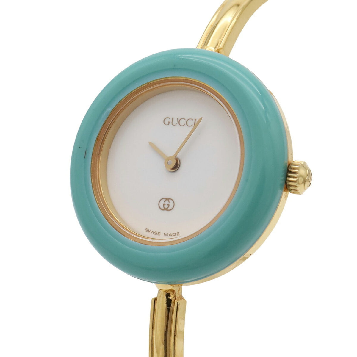 Gucci Change Bezel 1100-L horloge met witte wijzerplaat, 26 mm