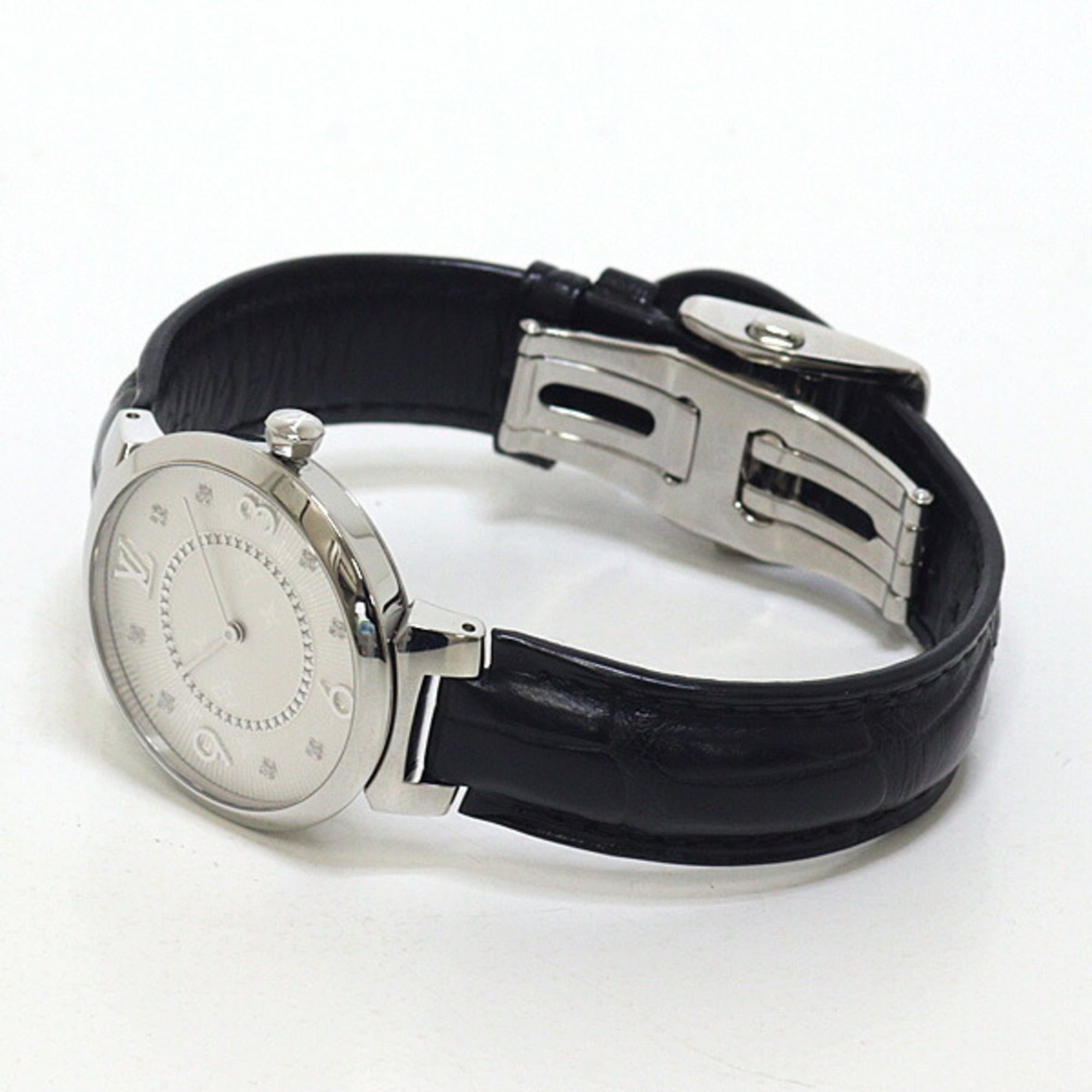 Louis Vuitton Tambour MM Q13MJ Women's Quartz Watch (Refurbished)