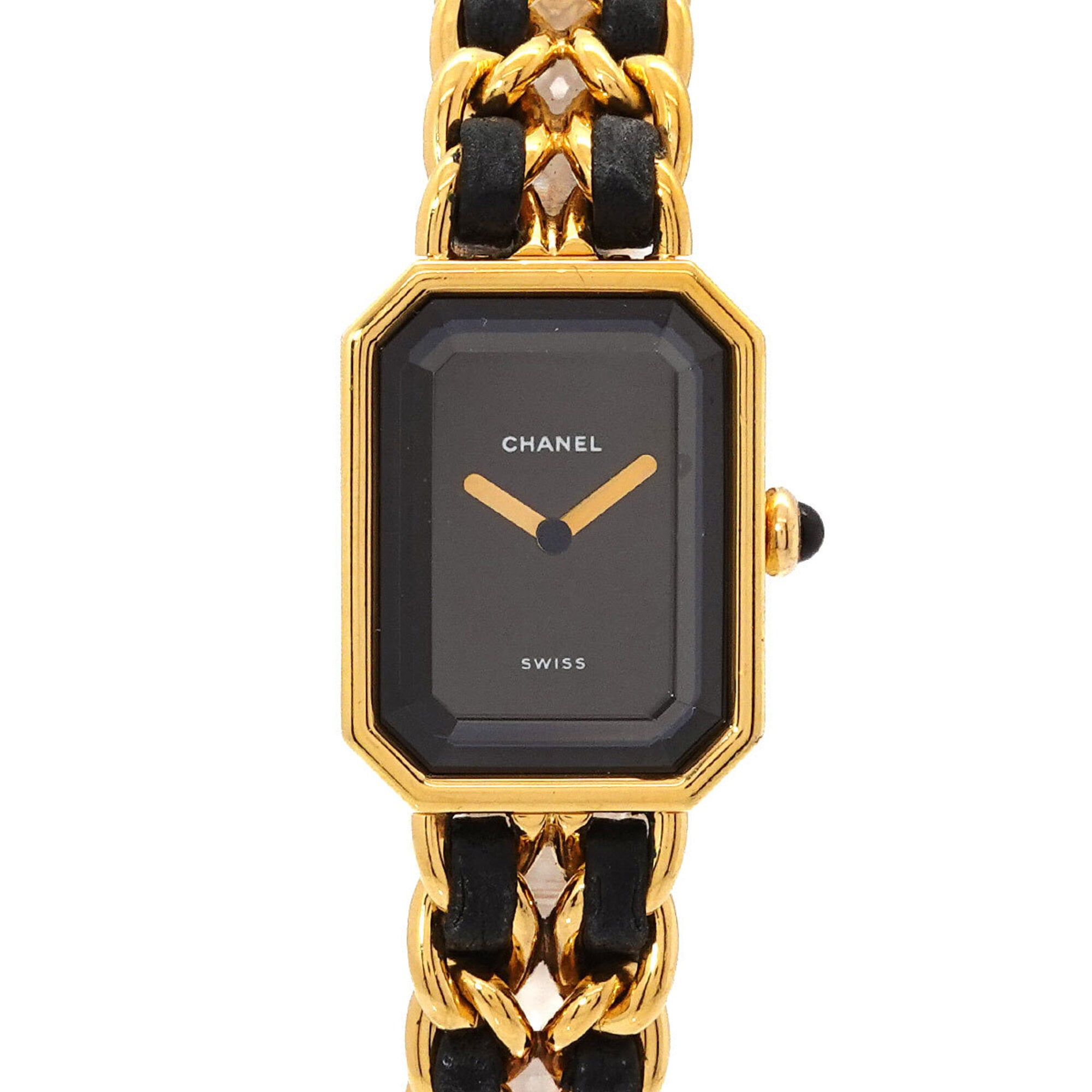 Chanel Premiere Large Size H0001 Women's Watch Black Gold Quartz
