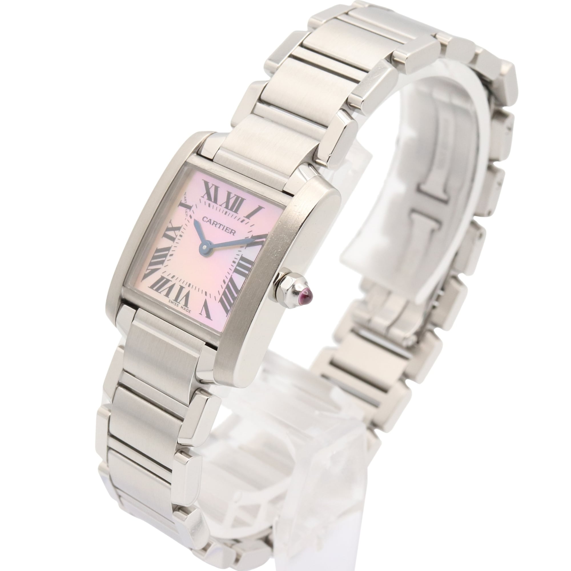 Cartier Tank francaise W51028Q3 Pink Dial Stainless steel 20mm Watch