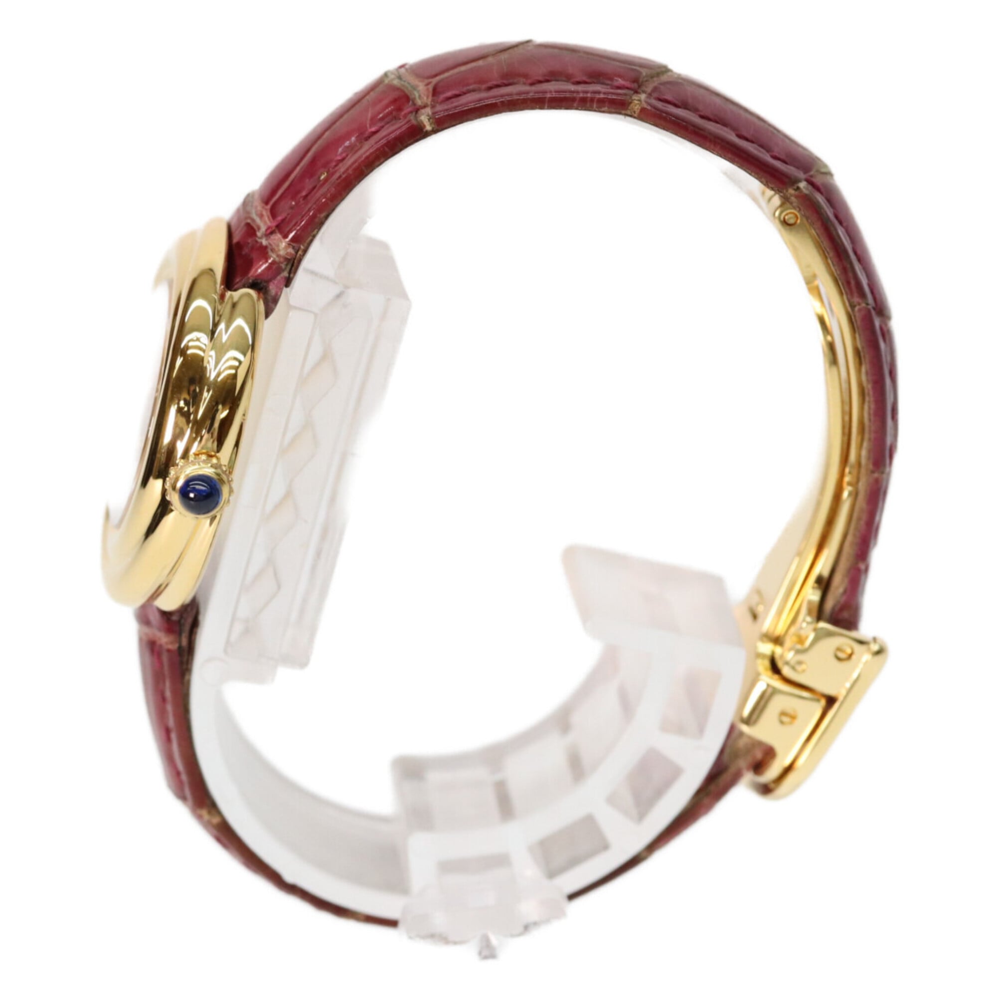 Cartier 925 W1010644 Must Trinity Vermeil SM kwartshorloge voor dames, goudkleurig met witte wijzerplaat