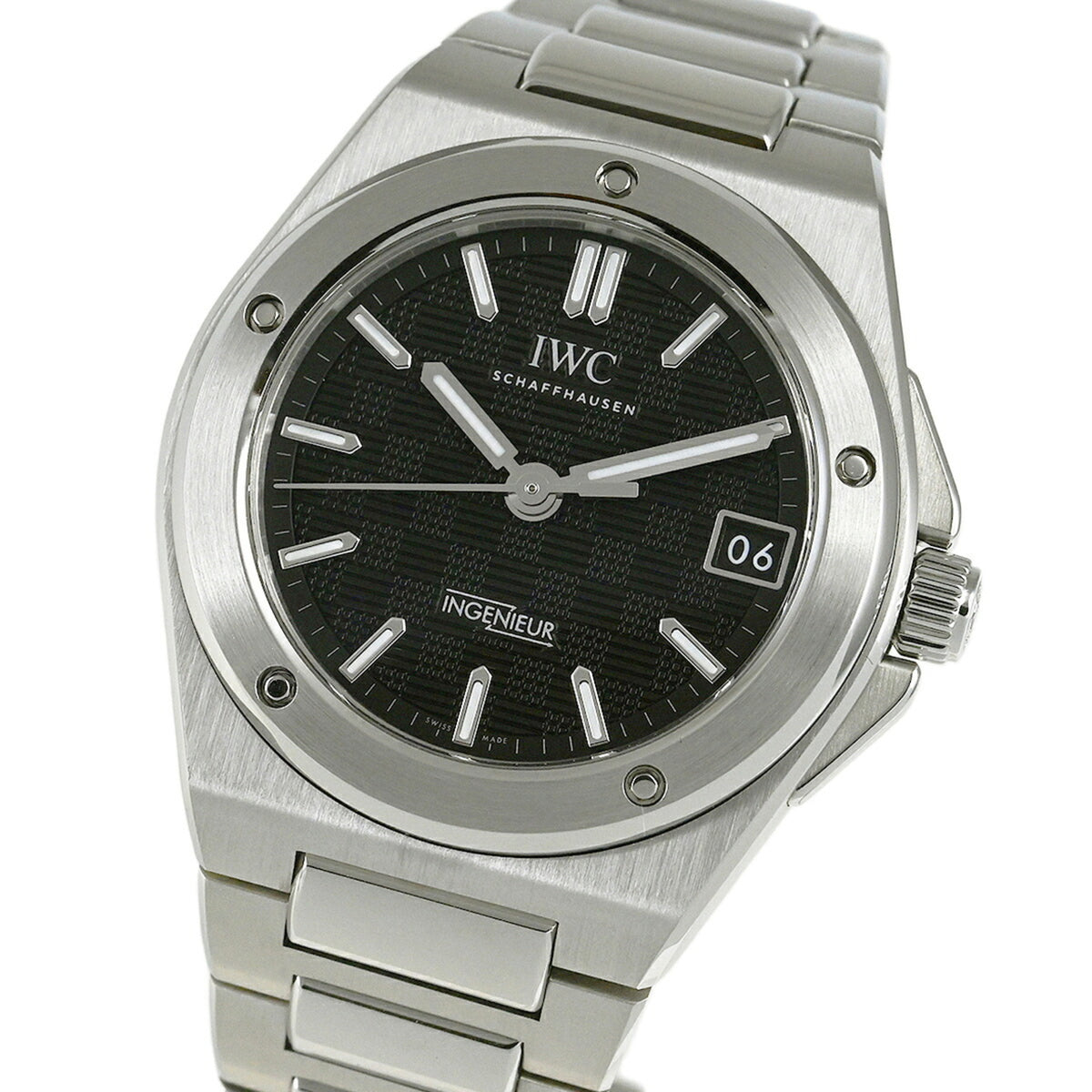 IWC Ingenieur IW324906 horloge met zwarte wijzerplaat, 35 mm