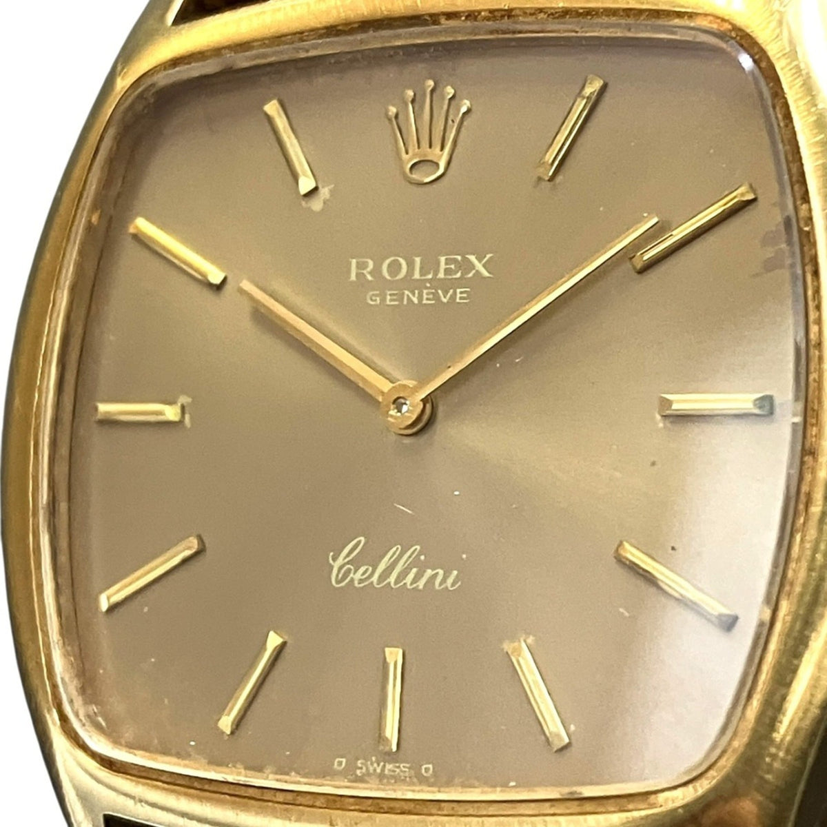 Rolex Cellini 3805 mit goldenem Zifferblatt, 31 mm Uhr