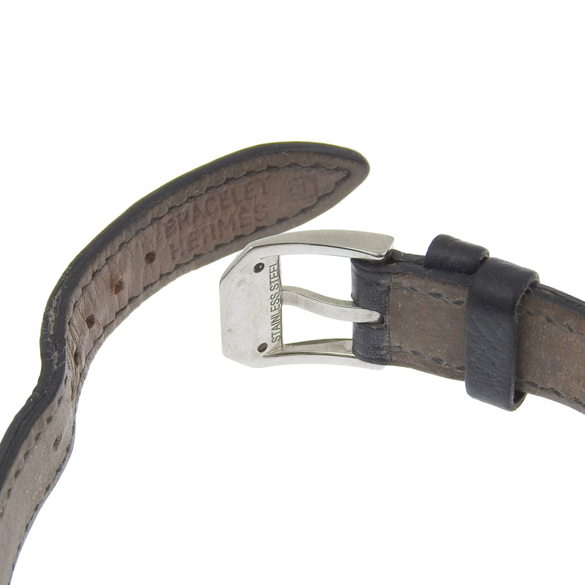 Montre Hermès Kelly II KT1.210, acier inoxydable, Quartz, affichage analogique, cadran Blanc, montre pour femme.